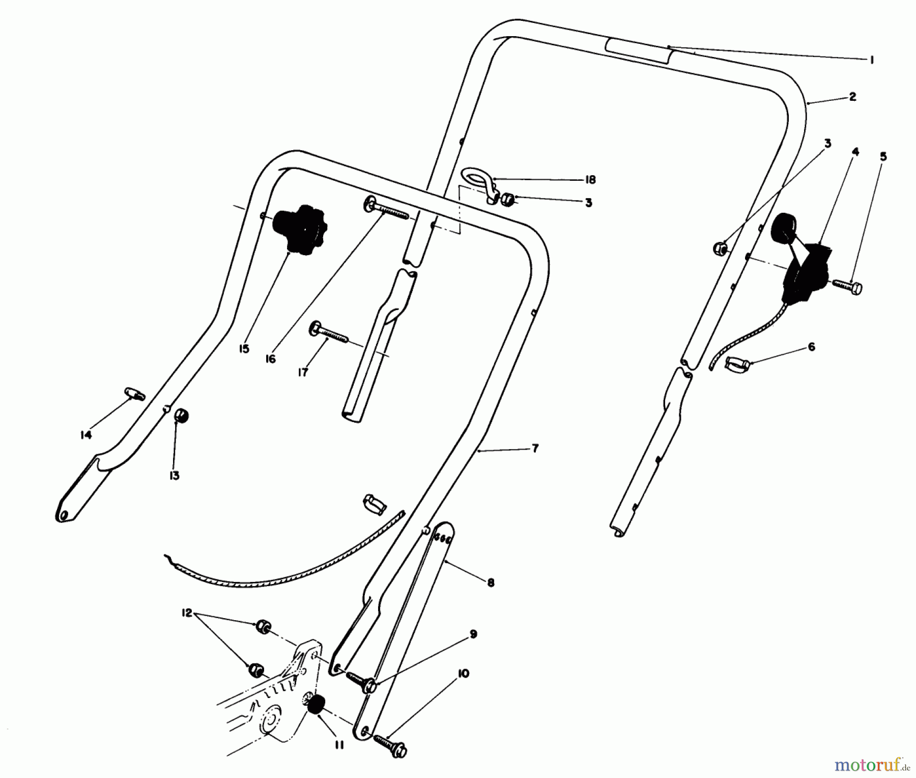 Toro Neu Mowers, Walk-Behind Seite 1 20588C - Toro Lawnmower, 1988 (8000001-8999999) HANDLE ASSEMBLY