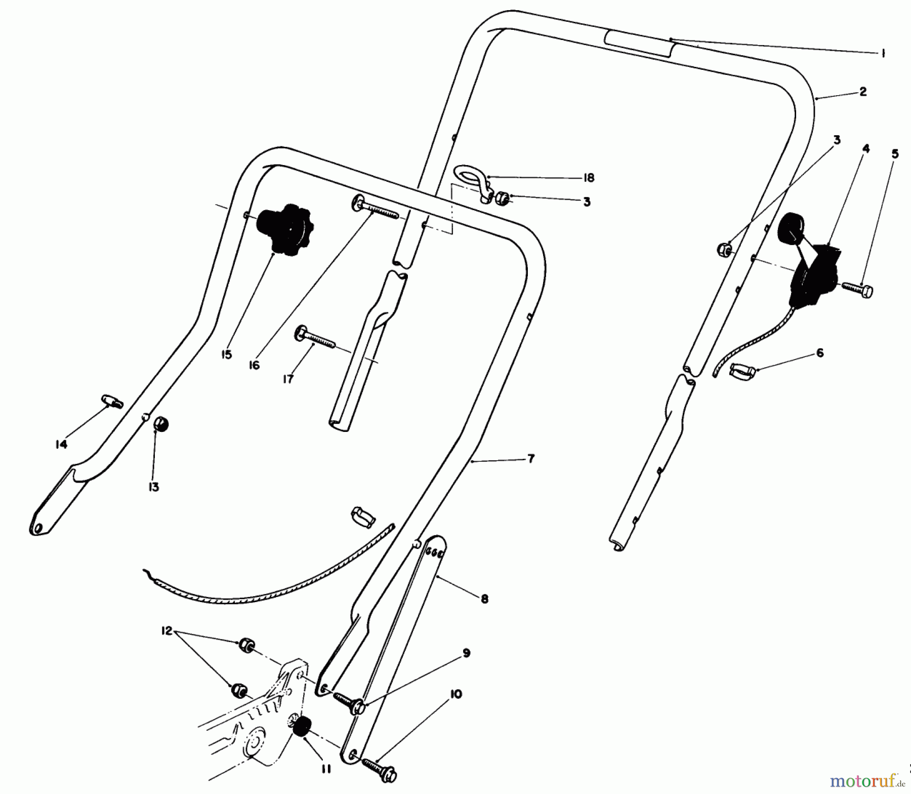Toro Neu Mowers, Walk-Behind Seite 1 20588C - Toro Lawnmower, 1989 (9000001-9999999) HANDLE ASSEMBLY