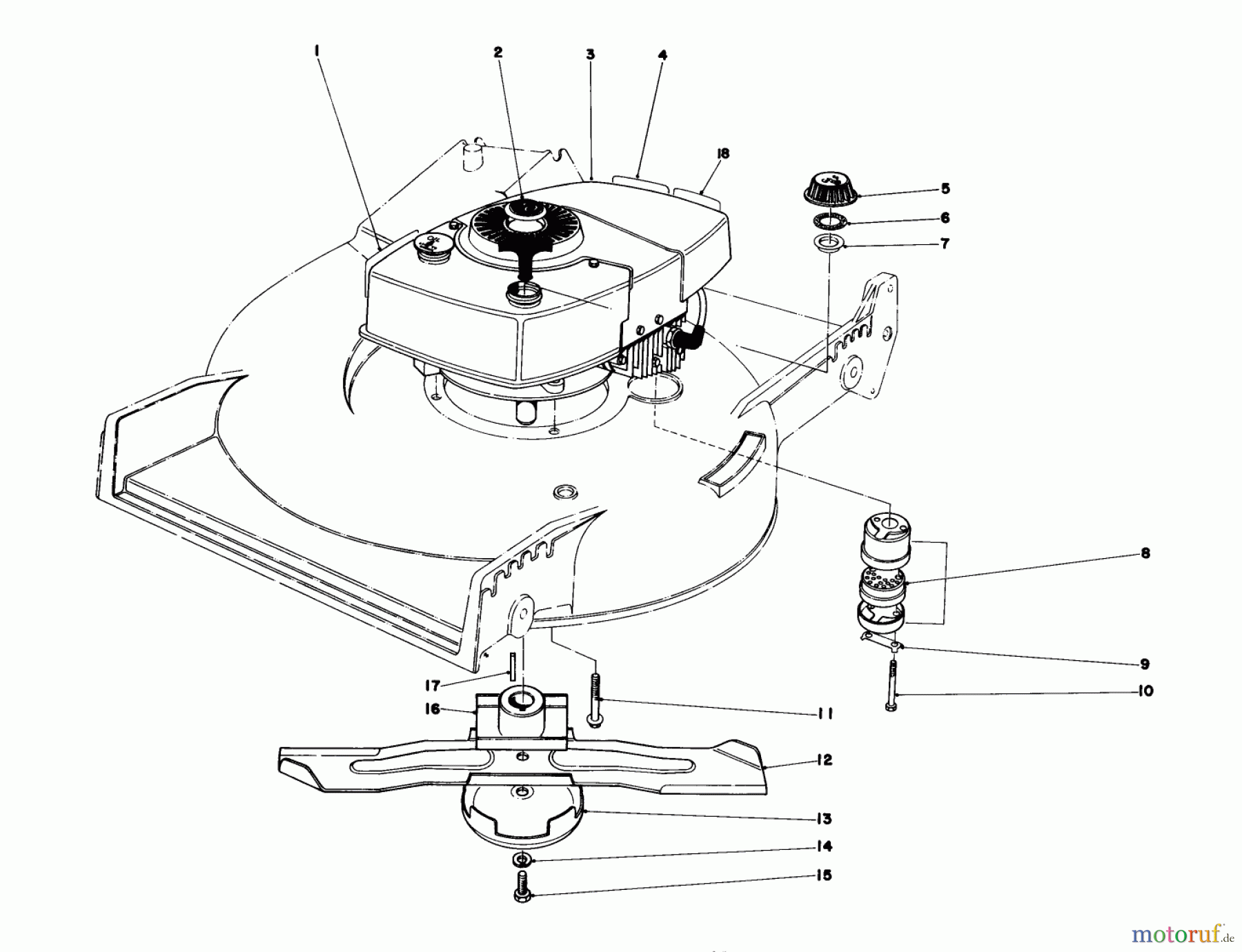 Toro Neu Mowers, Walk-Behind Seite 1 20610 - Toro Lawnmower, 1979 (9000001-9999999) ENGINE ASSEMBLY