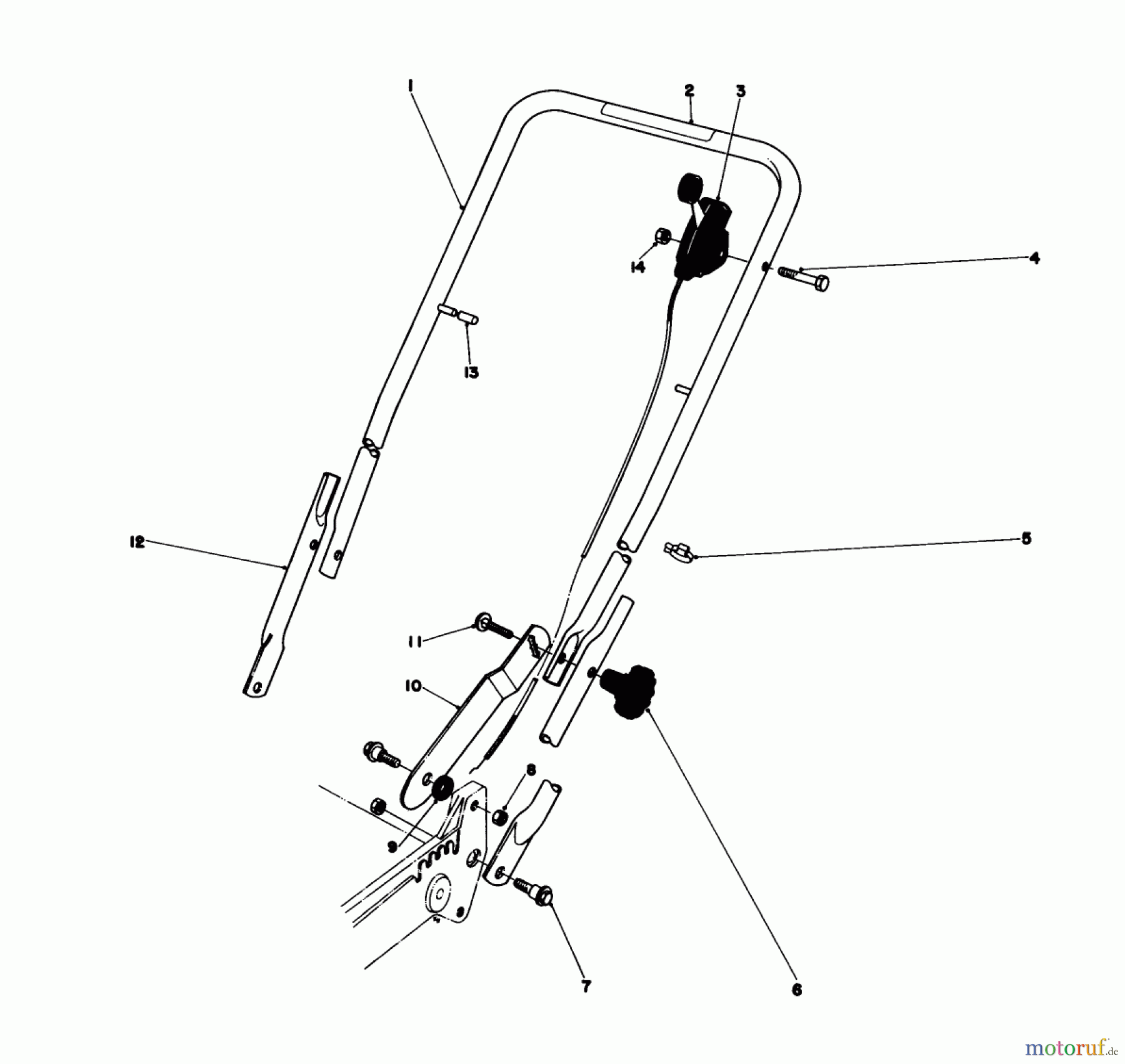 Toro Neu Mowers, Walk-Behind Seite 1 20610 - Toro Lawnmower, 1979 (9000001-9999999) HANDLE ASSEMBLY