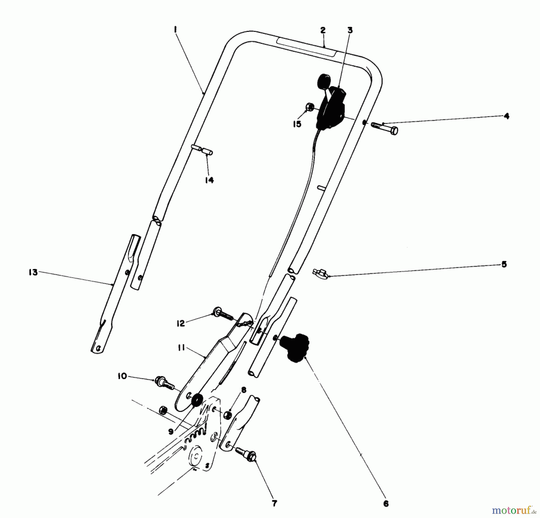 Toro Neu Mowers, Walk-Behind Seite 1 20610 - Toro Lawnmower, 1981 (1000001-1999999) HANDLE ASSEMBLY