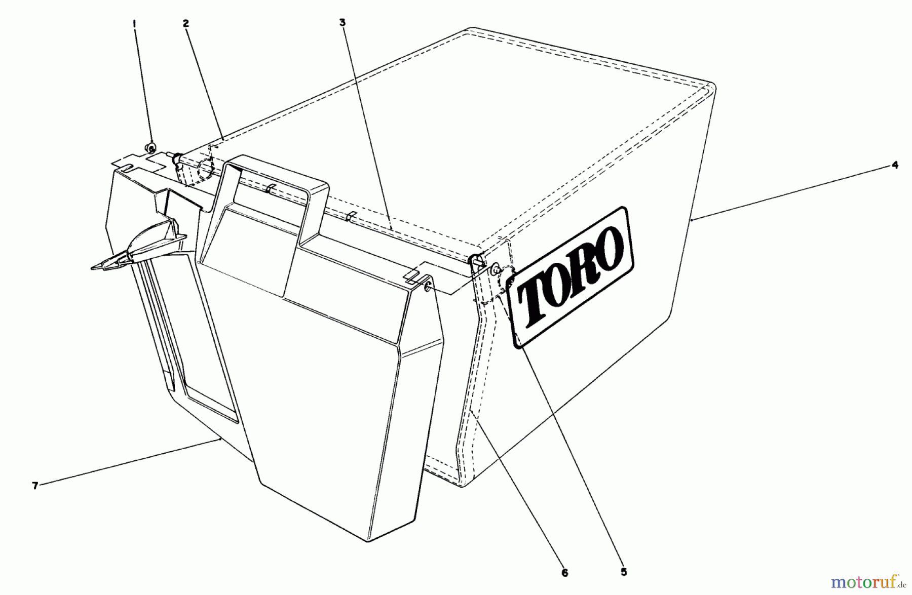 Toro Neu Mowers, Walk-Behind Seite 1 20610C - Toro Lawnmower, 1985 (5000001-5999999) GRASS BAG ASSEMBLY NO. 11-0159