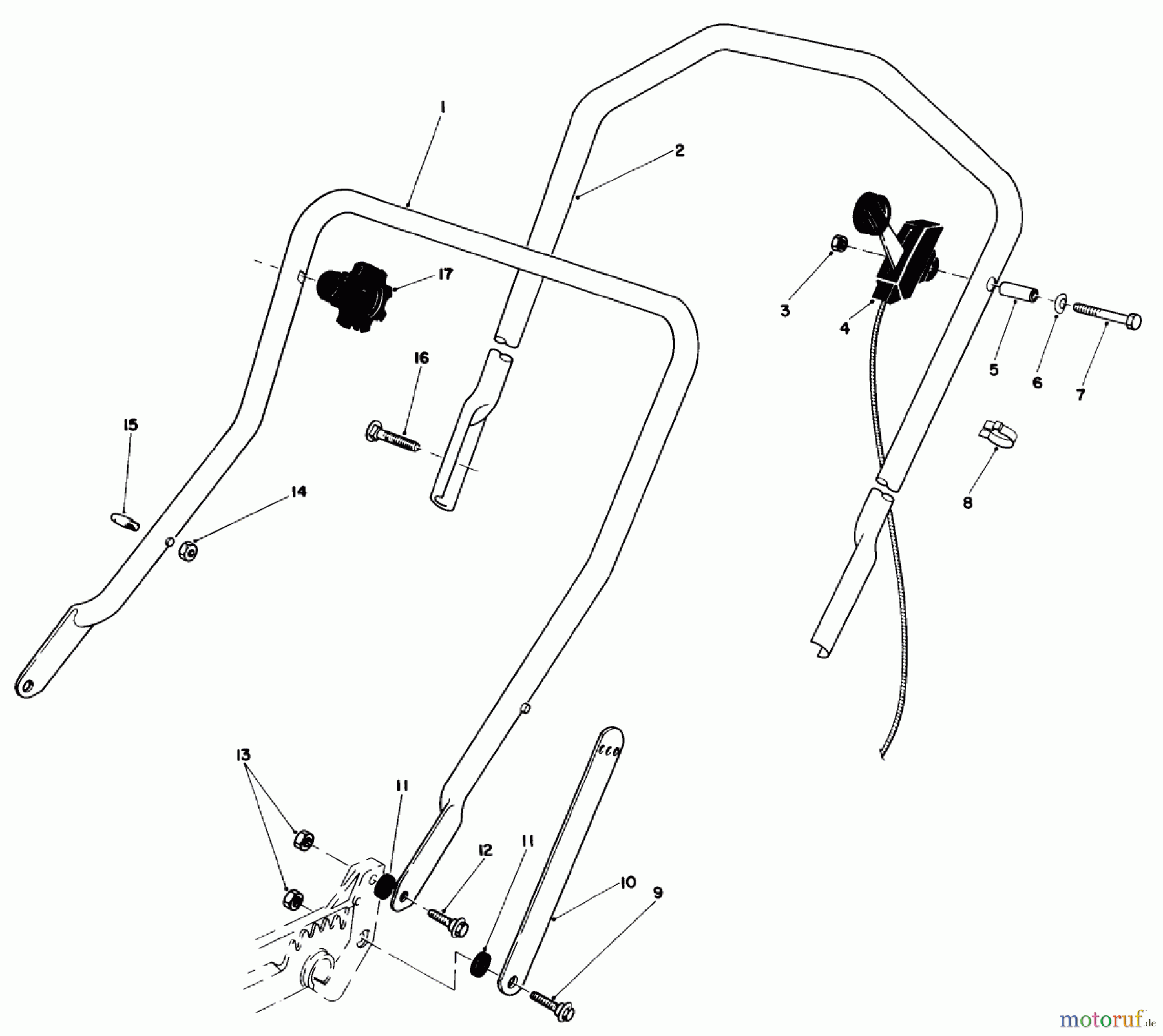 Toro Neu Mowers, Walk-Behind Seite 1 20610C - Toro Lawnmower, 1985 (5000001-5999999) HANDLE ASSEMBLY
