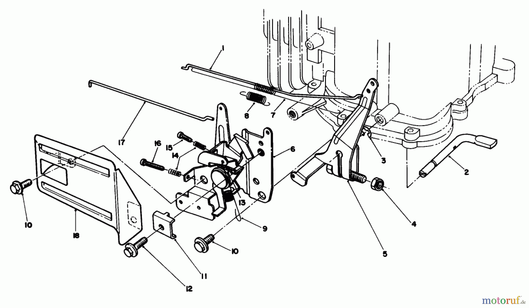 Toro Neu Mowers, Walk-Behind Seite 1 20620 - Toro Lawnmower, 1987 (7000001-7999999) GOVERNOR ASSEMBLY (MODEL NO. VMG6)
