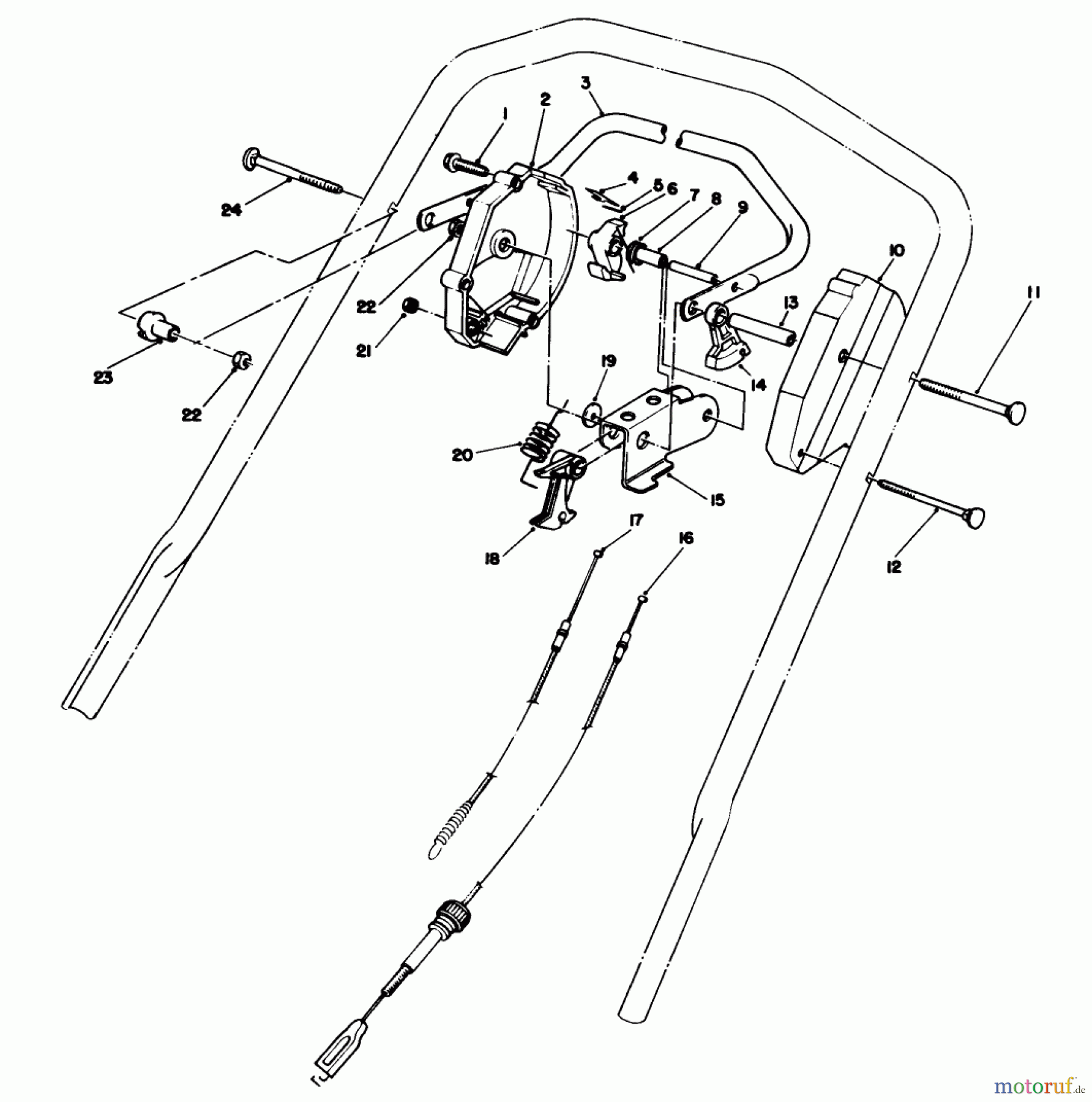 Toro Neu Mowers, Walk-Behind Seite 1 20622 - Toro Lawnmower, 1986 (6000001-6999999) TRACTION CONTROL ASSEMBLY