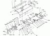 Toro 79271 - 36" Tiller, 260 Series Lawn and Garden Tractors, 1996 (6900001-6999999) Ersatzteile SHIELD, GEAR CASE & TINES