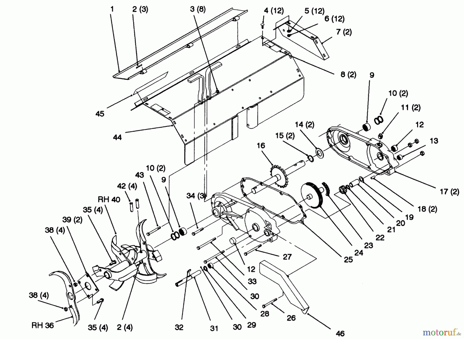  Toro Neu Accessories, Tiller/Cultivator 79271 - Toro 36