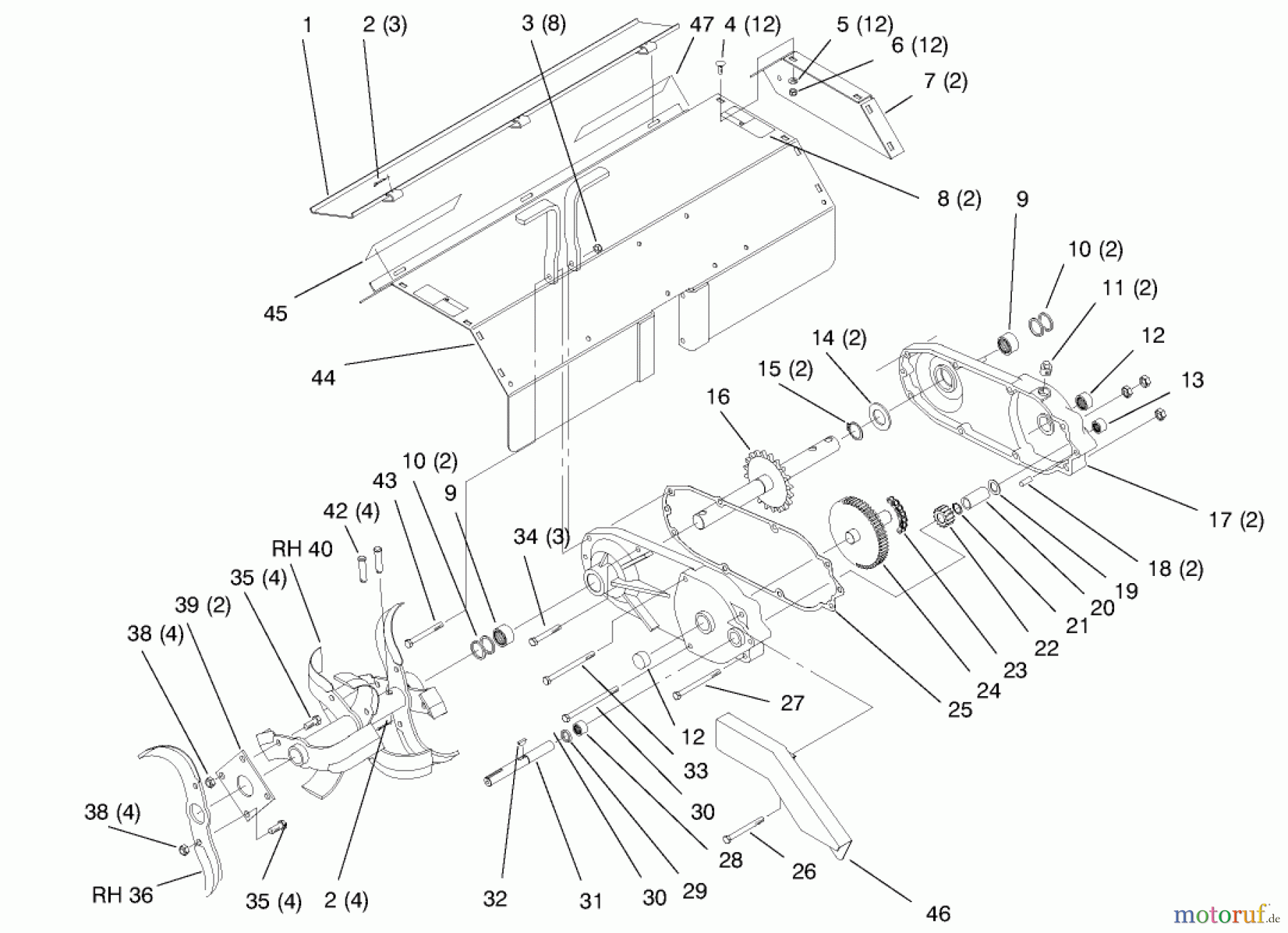  Toro Neu Accessories, Tiller/Cultivator 79271 - Toro 36