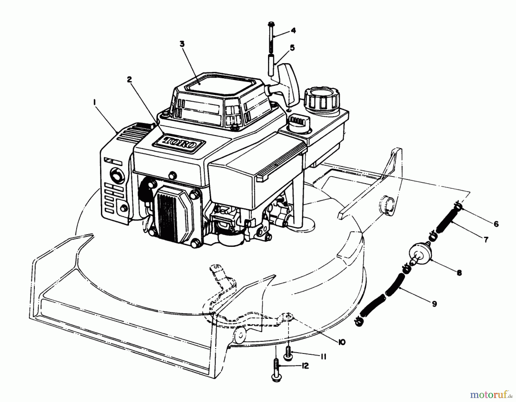 Toro Neu Mowers, Walk-Behind Seite 1 20622 - Toro Lawnmower, 1990 (0000001-0003101) ENGINE ASSEMBLY