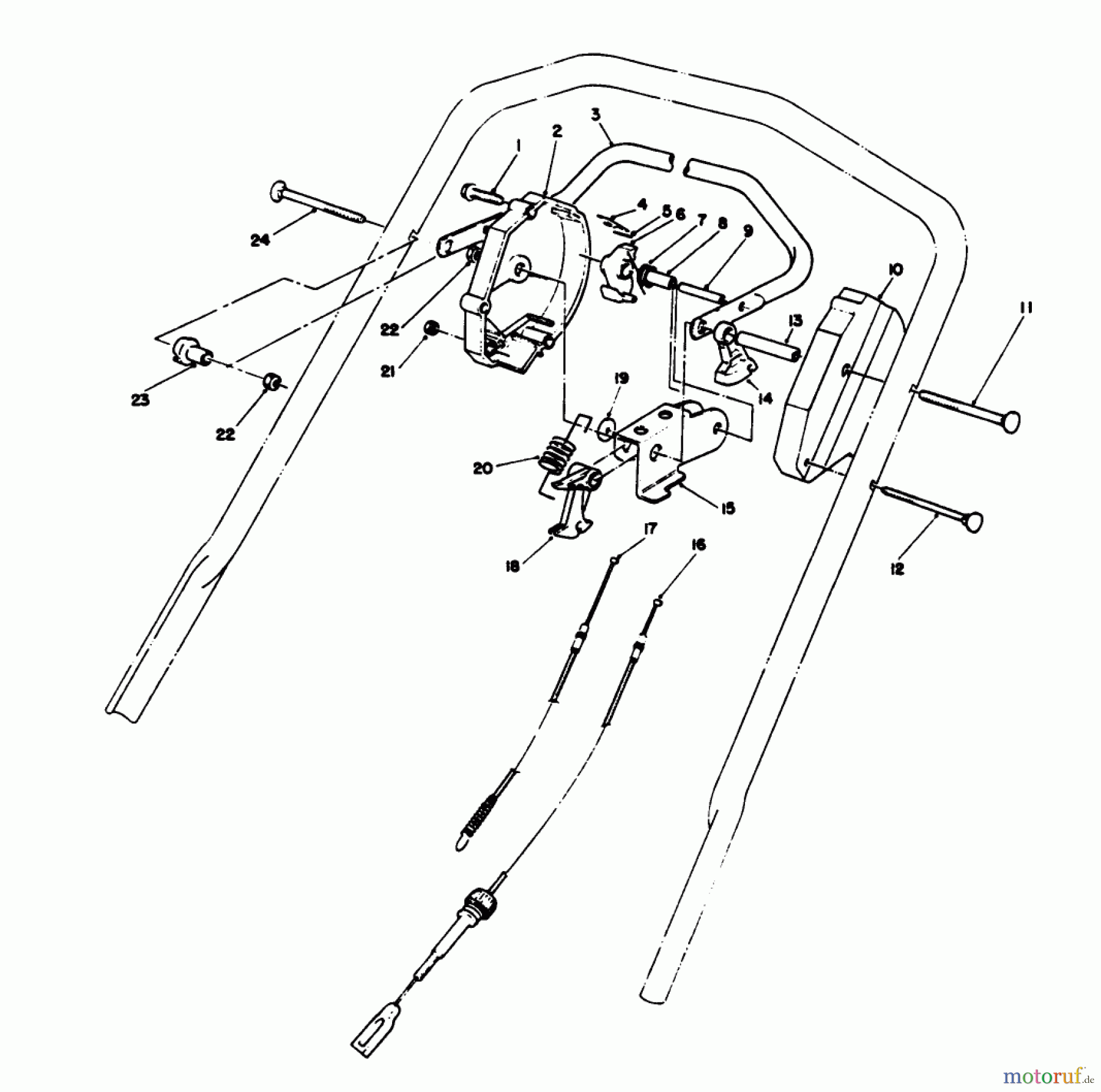 Toro Neu Mowers, Walk-Behind Seite 1 20622 - Toro Lawnmower, 1990 (0000001-0003101) TRACTION CONTROL ASSEMBLY