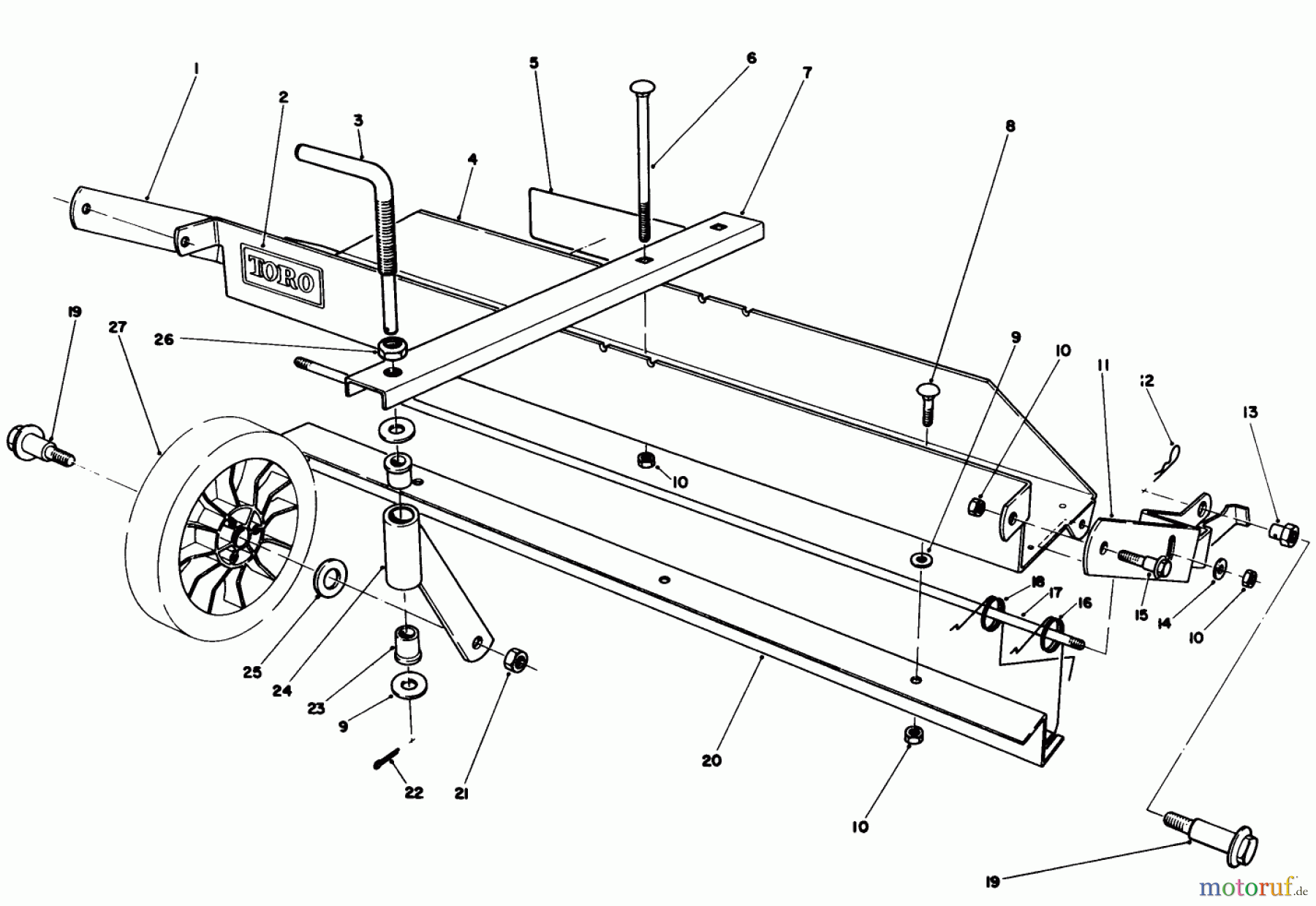 Toro Neu Mowers, Walk-Behind Seite 1 20622C - Toro Lawnmower, 1987 (7000001-7999999) DETHATCHER KIT MODEL NO. 59126 (OPTIONAL)