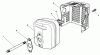 Toro 20622C - Lawnmower, 1987 (7000001-7999999) Ersatzteile MUFFLER ASSEMBLY (MODEL NO. VMG6)