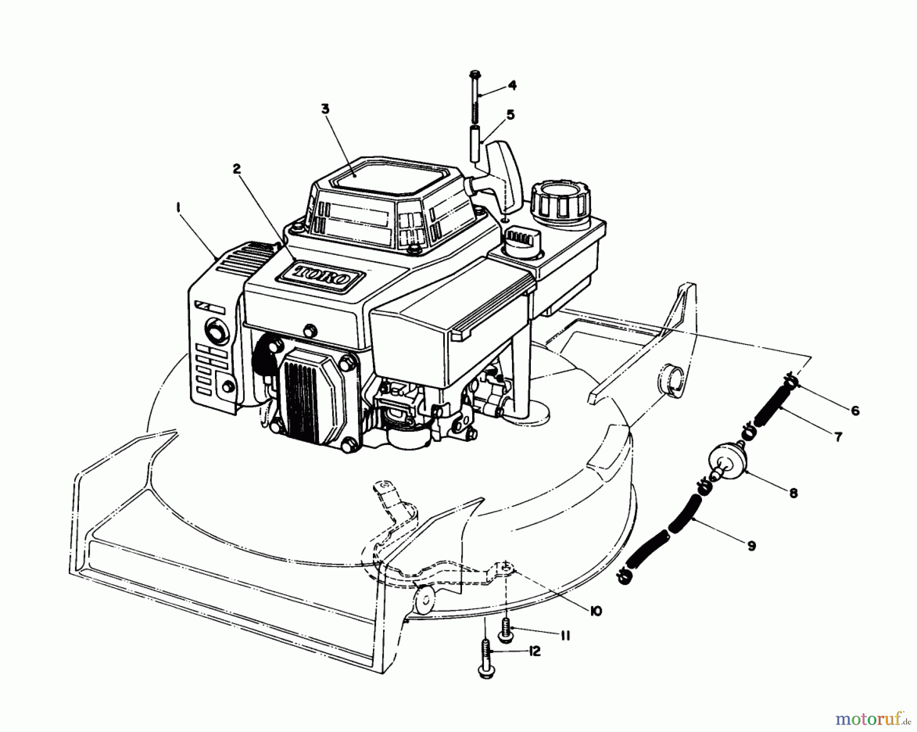Toro Neu Mowers, Walk-Behind Seite 1 20622C - Toro Lawnmower, 1988 (8000001-8999999) ENGINE ASSEMBLY