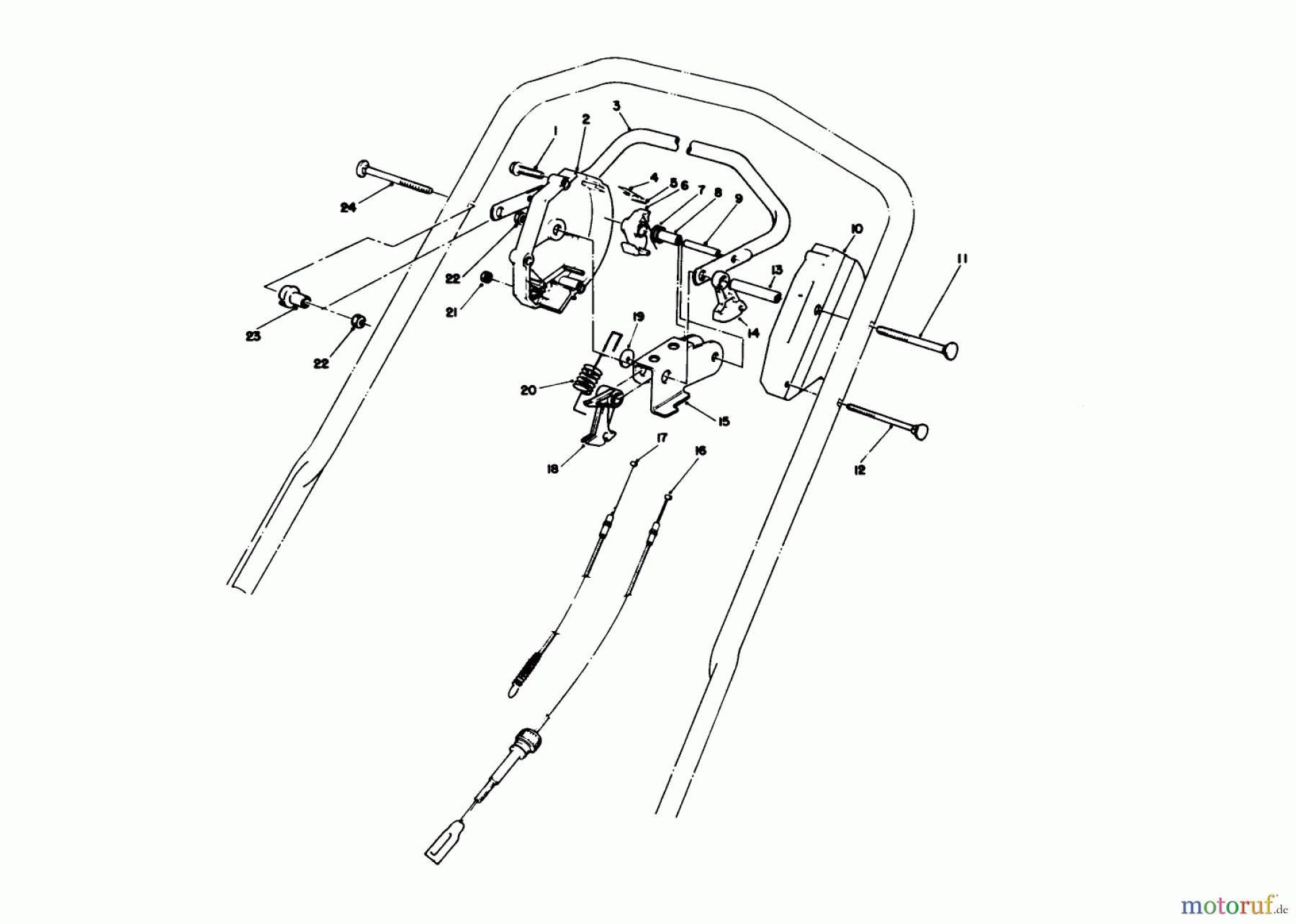 Toro Neu Mowers, Walk-Behind Seite 1 20622C - Toro Lawnmower, 1988 (8000001-8999999) TRACTION CONTROL ASSEMBLY