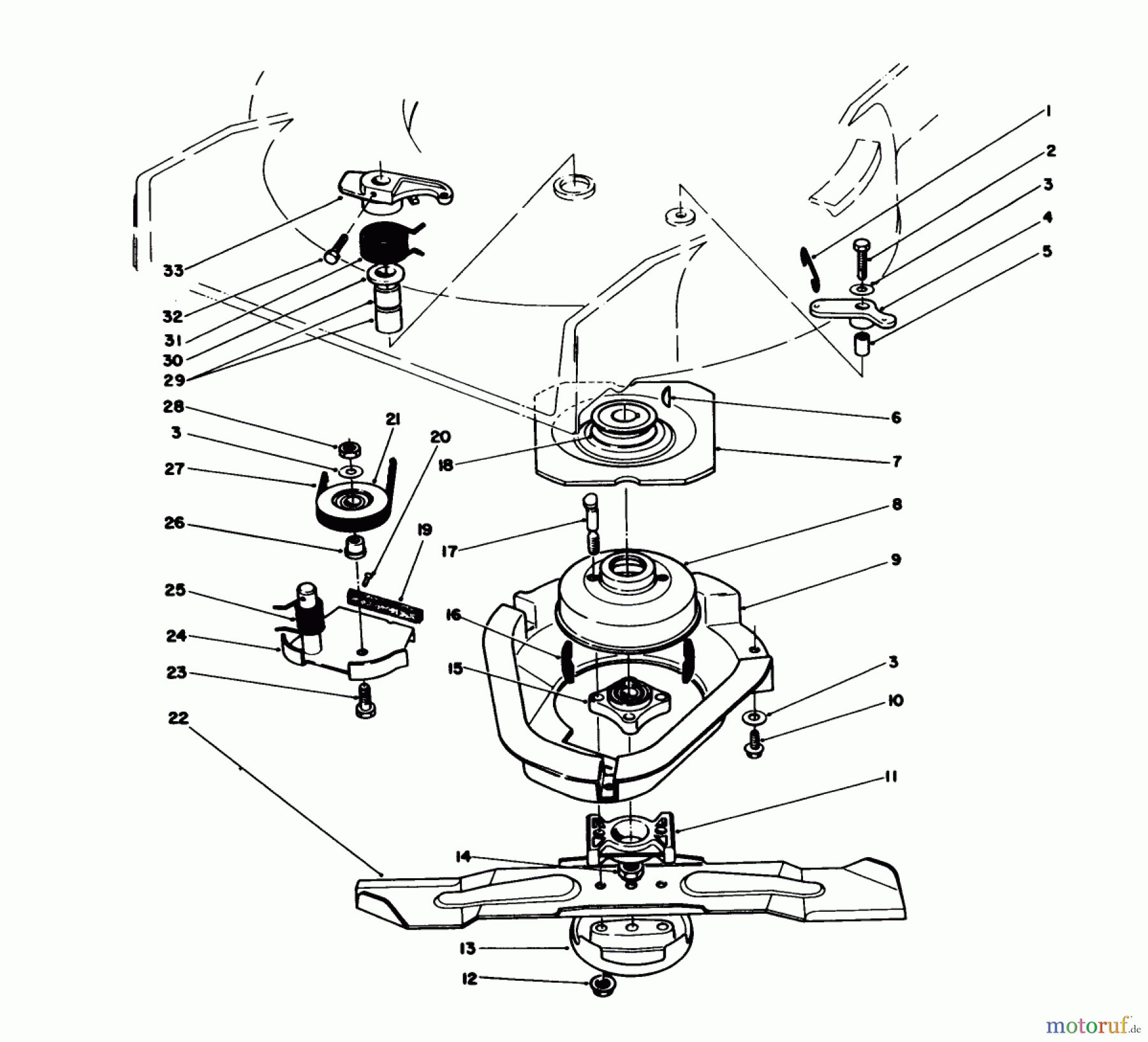 Toro Neu Mowers, Walk-Behind Seite 1 20622C - Toro Lawnmower, 1989 (9000001-9999999) BLADE BRAKE CLUTCH ASSEMBLY