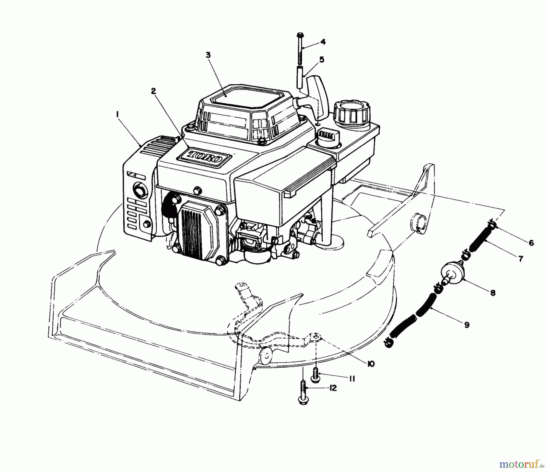 Toro Neu Mowers, Walk-Behind Seite 1 20622C - Toro Lawnmower, 1989 (9000001-9999999) ENGINE ASSEMBLY