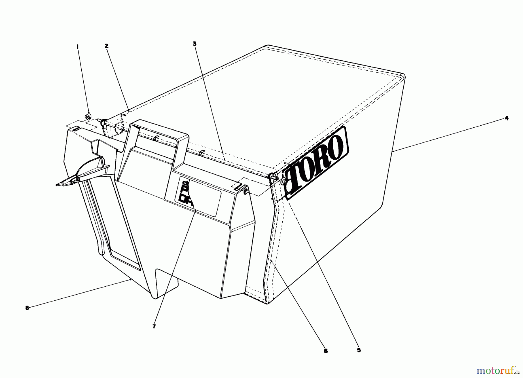  Toro Neu Mowers, Walk-Behind Seite 1 20622C - Toro Lawnmower, 1989 (9000001-9999999) GRASS BAG ASSEMBLY NO. 11-0189