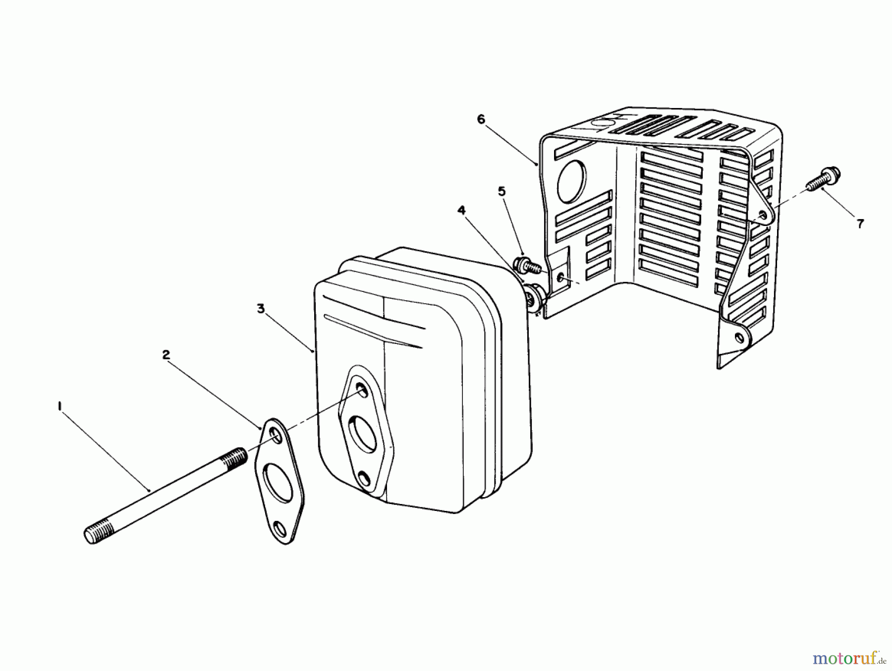 Toro Neu Mowers, Walk-Behind Seite 1 20622C - Toro Lawnmower, 1989 (9000001-9999999) MUFFLER ASSEMBLY (MODEL NO. VMJ8)