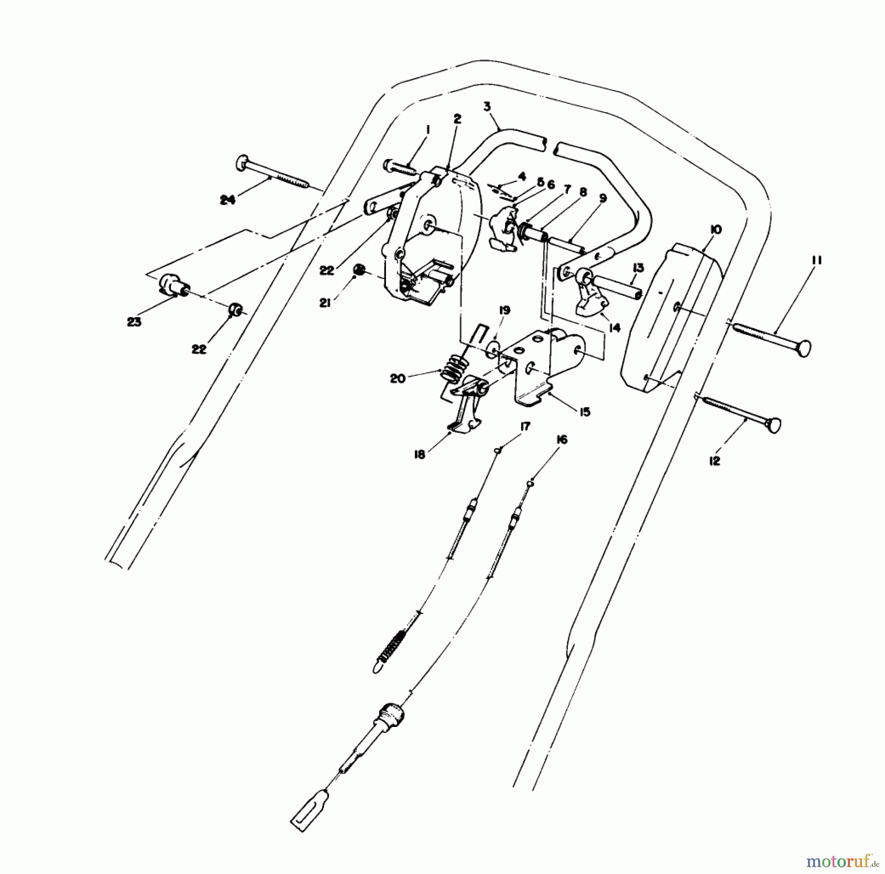 Toro Neu Mowers, Walk-Behind Seite 1 20622C - Toro Lawnmower, 1989 (9000001-9999999) TRACTION CONTROL ASSEMBLY