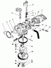 Toro 20624 - Lawnmower, 1987 (7000001-7999999) Ersatzteile CARBURETOR ASSEMBLY (MODEL NO. VMG6)