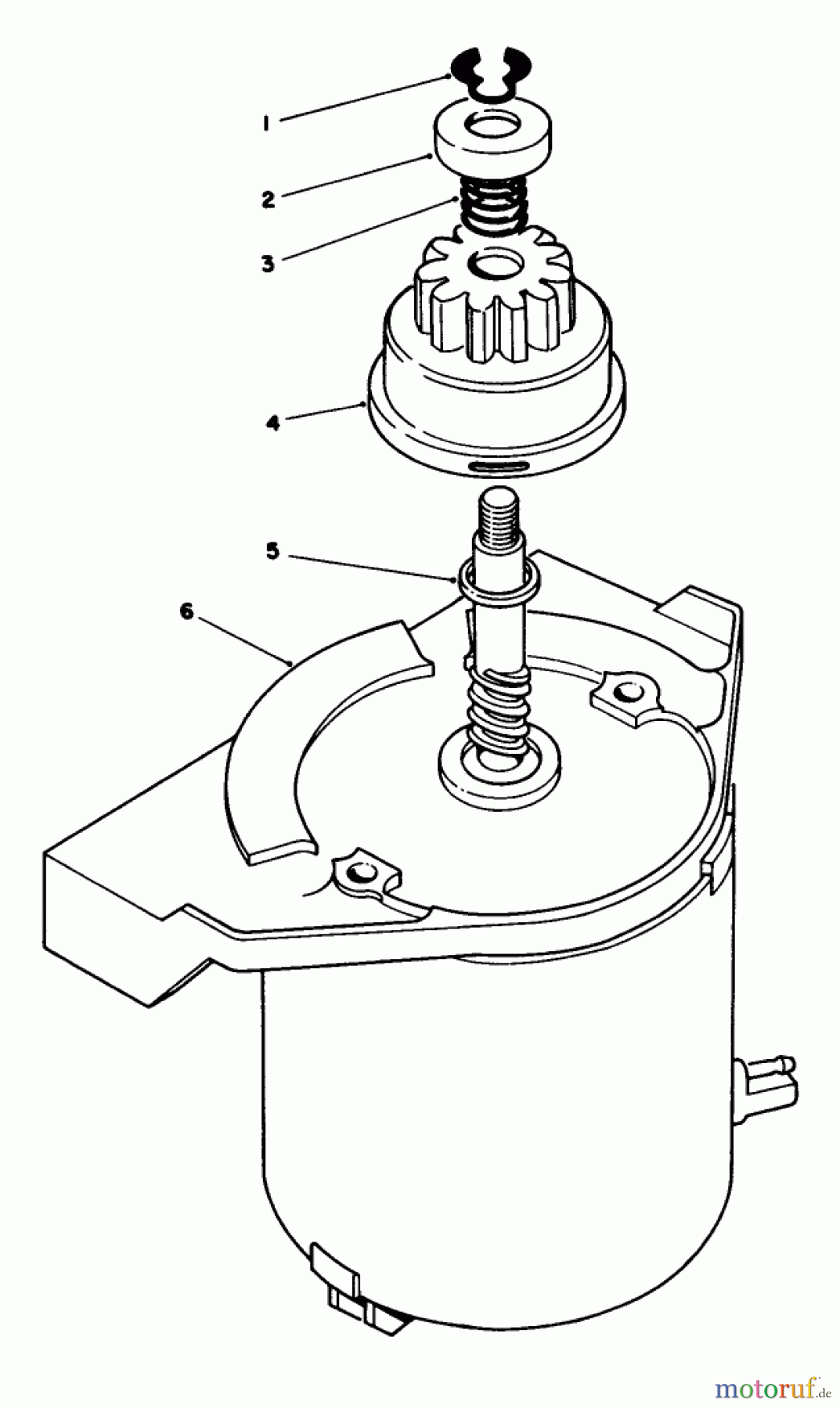 Toro Neu Mowers, Walk-Behind Seite 1 20624 - Toro Lawnmower, 1988 (8000001-8999999) STARTER MOTOR ASSEMBLY NO. 53-4500