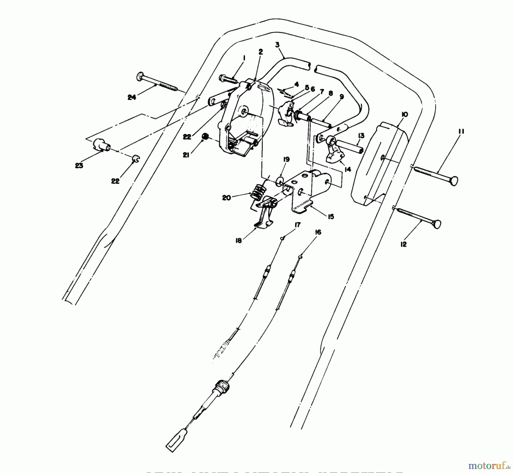 Toro Neu Mowers, Walk-Behind Seite 1 20624C - Toro Lawnmower, 1988 (8000001-8999999) TRACTION CONTROL ASSEMBLY