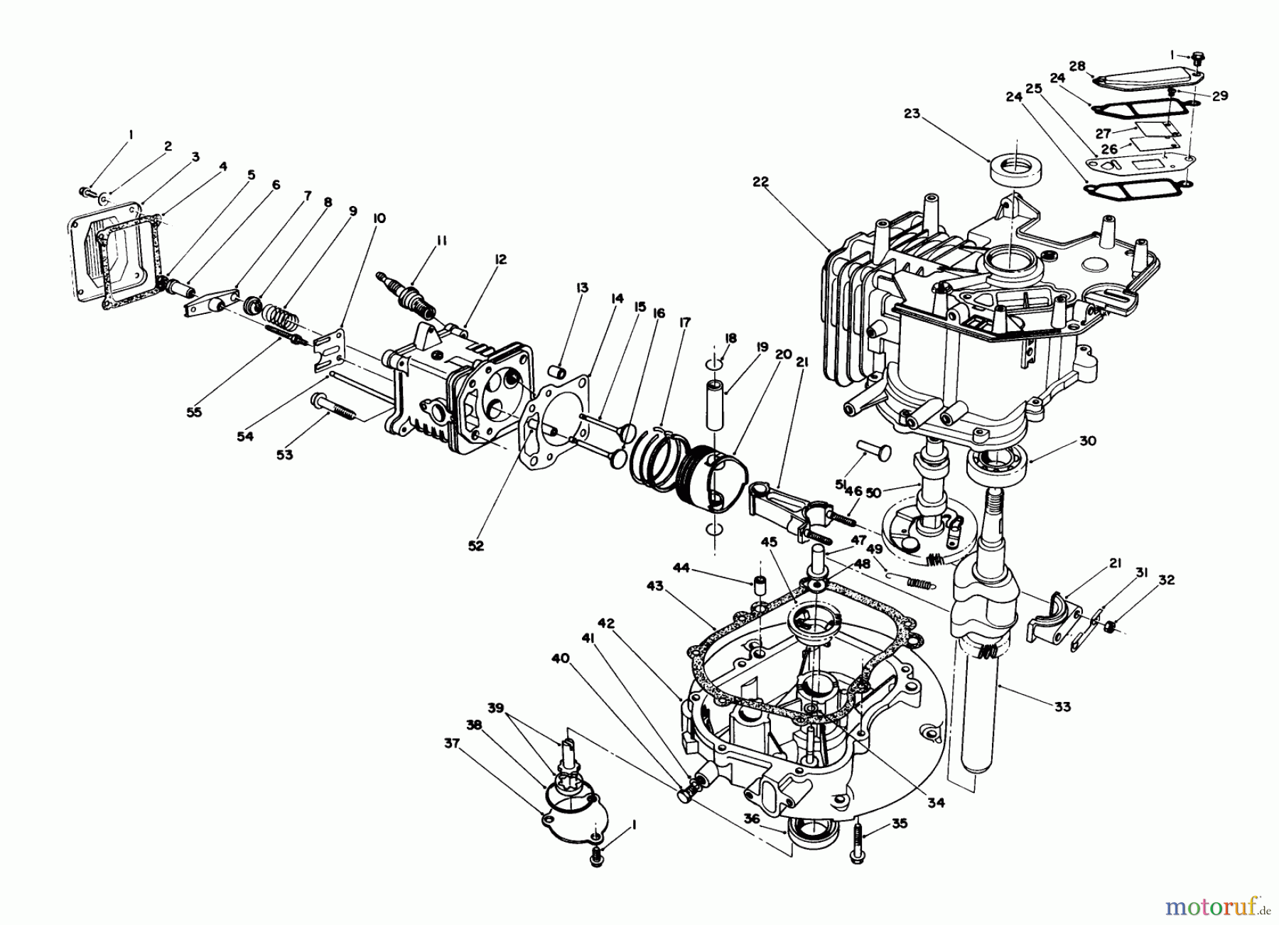 Toro Neu Mowers, Walk-Behind Seite 1 20626C - Toro Lawnmower, 1986 (6000001-6999999) ENGINE ASSEMBLY #2