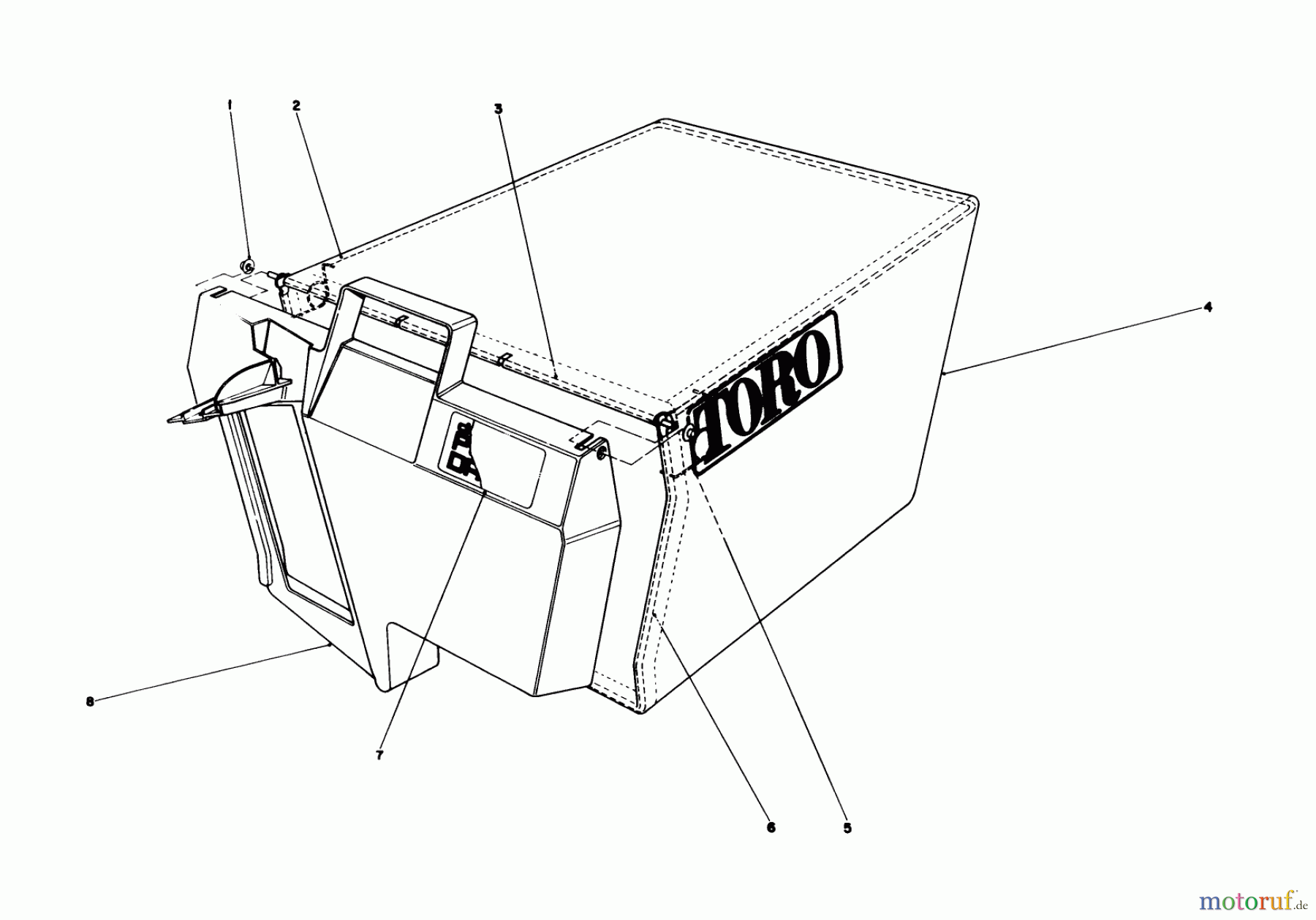 Toro Neu Mowers, Walk-Behind Seite 1 20626C - Toro Lawnmower, 1986 (6000001-6999999) GRASS BAG ASSEMBLY NO. 11-0189
