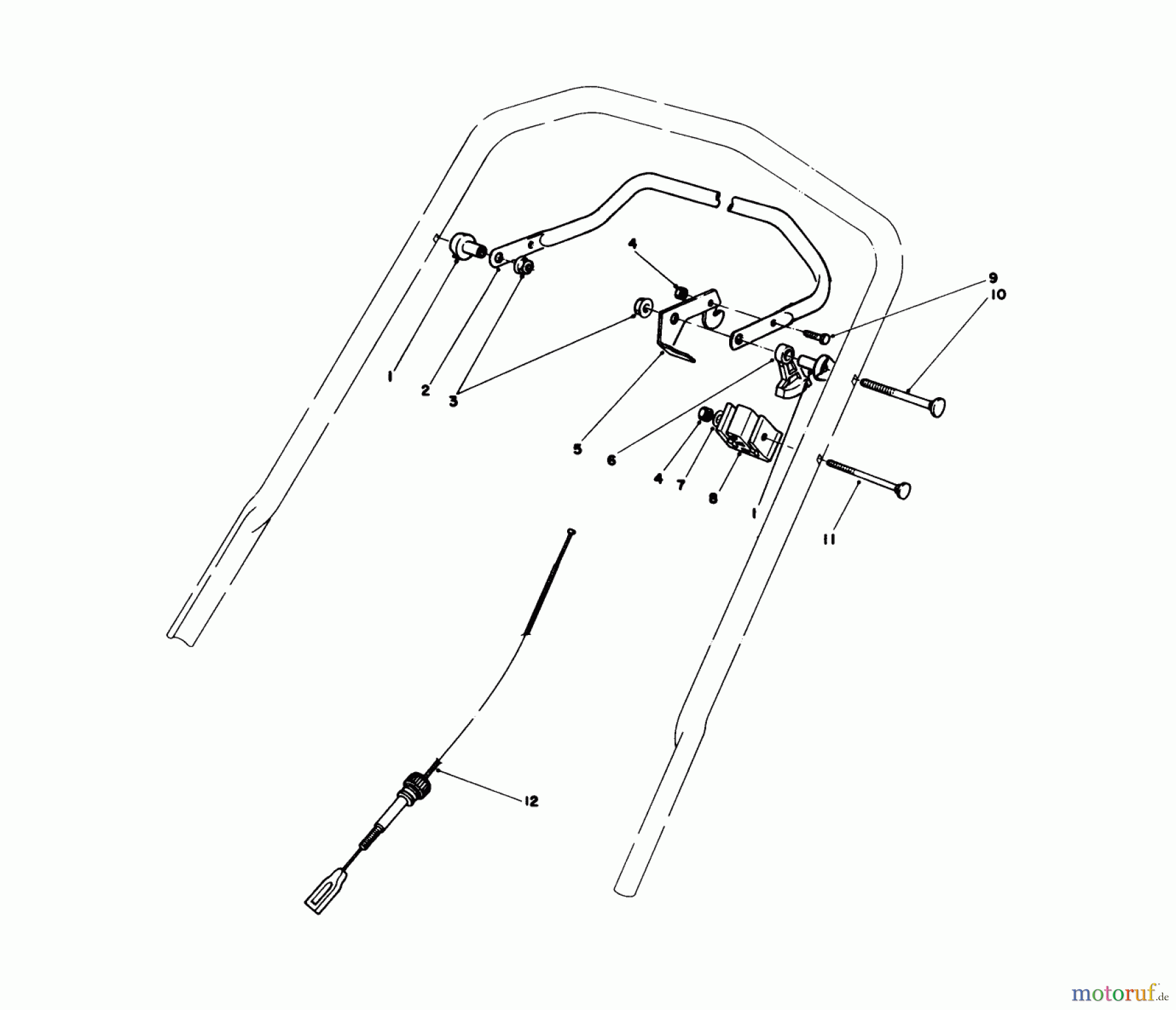 Toro Neu Mowers, Walk-Behind Seite 1 20626C - Toro Lawnmower, 1986 (6000001-6999999) TRACTION CONTROL ASSEMBLY