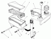 Toro 20626C - Lawnmower, 1987 (7000001-7999999) Ersatzteile AIR CLEANER & FUEL TANK ASSEMBLY (MODEL NO. VMG6)