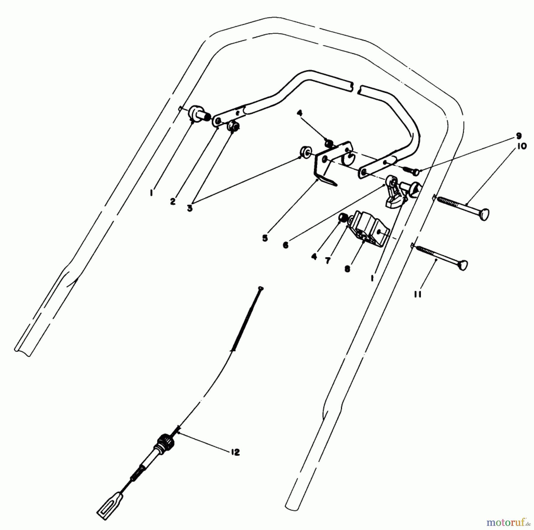 Toro Neu Mowers, Walk-Behind Seite 1 20626C - Toro Lawnmower, 1987 (7000001-7999999) TRACTION CONTROL ASSEMBLY