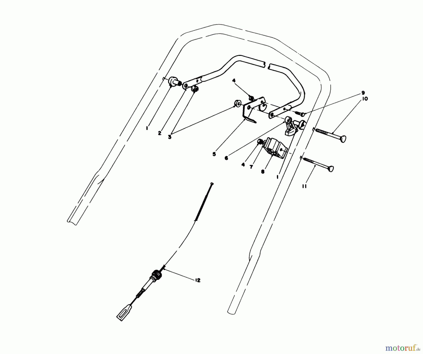 Toro Neu Mowers, Walk-Behind Seite 1 20627C - Toro Lawnmower, 1986 (6000001-6999999) TRACTION CONTROL ASSEMBLY