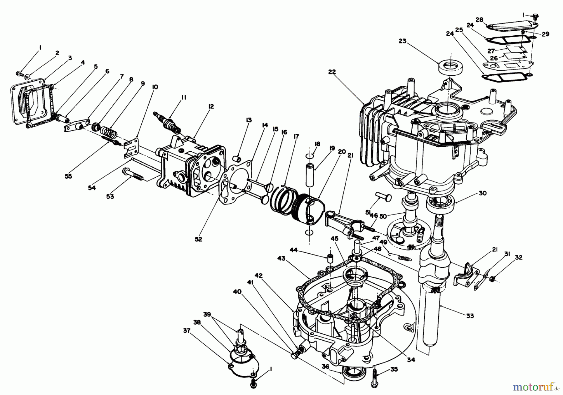 Toro Neu Mowers, Walk-Behind Seite 1 20627C - Toro Lawnmower, 1987 (7000001-7999999) ENGINE ASSEMBLY #2
