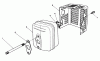 Toro 20627C - Lawnmower, 1987 (7000001-7999999) Ersatzteile MUFFLER ASSEMBLY