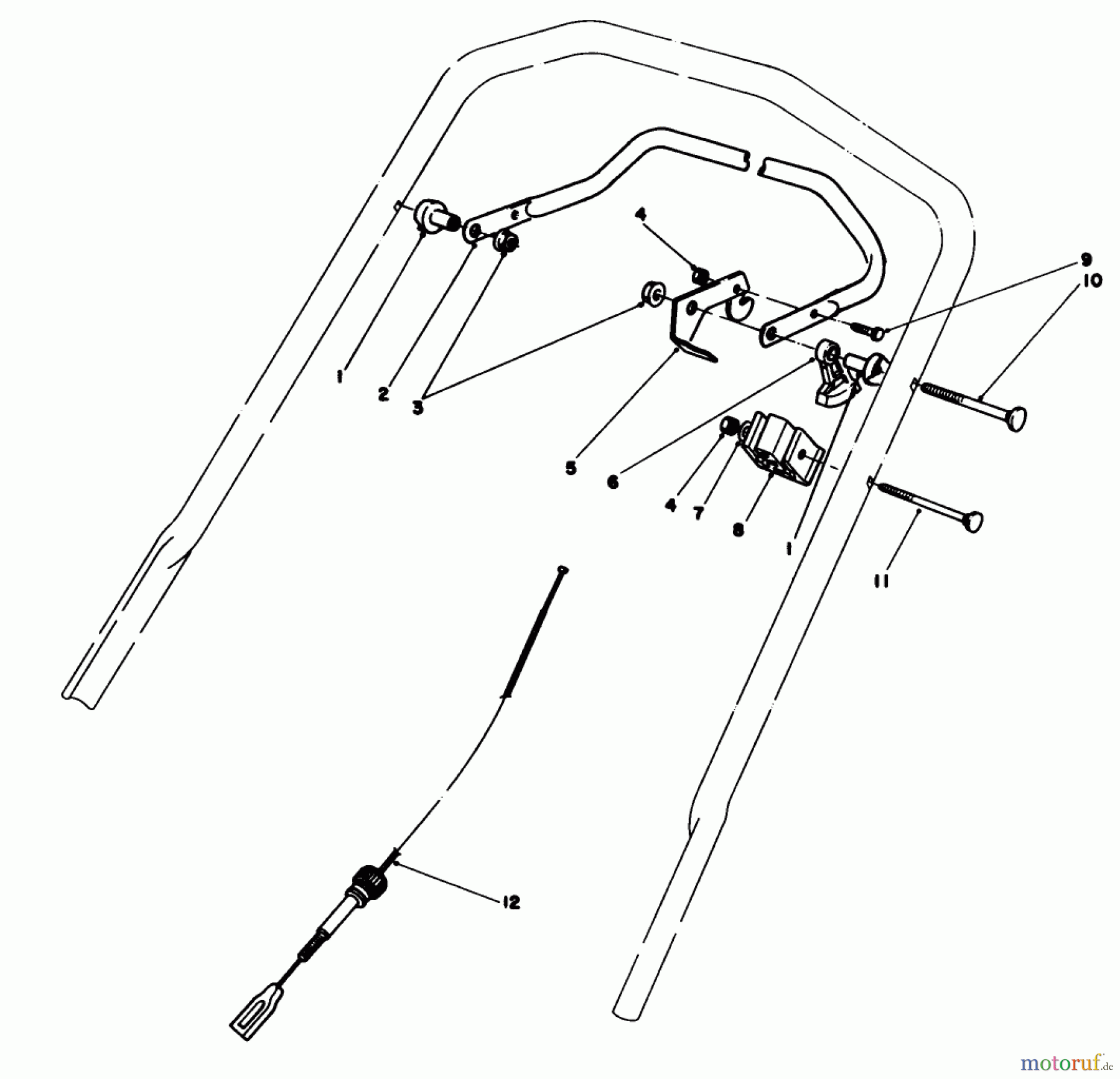 Toro Neu Mowers, Walk-Behind Seite 1 20627C - Toro Lawnmower, 1987 (7000001-7999999) TRACTION CONTROL ASSEMBLY