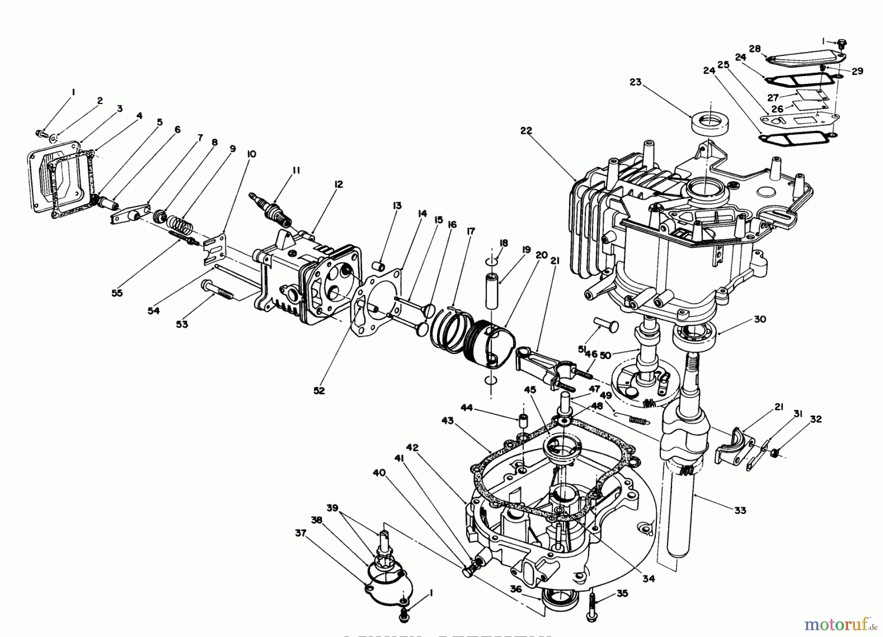 Toro Neu Mowers, Walk-Behind Seite 1 20627C - Toro Lawnmower, 1988 (8000001-8999999) ENGINE ASSEMBLY #2