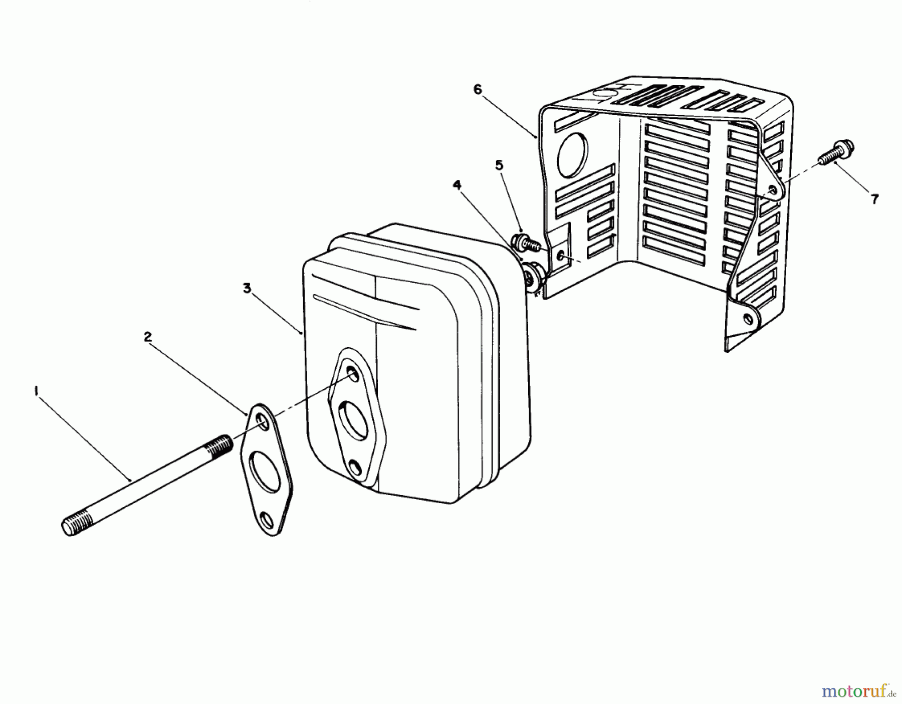 Toro Neu Mowers, Walk-Behind Seite 1 20627C - Toro Lawnmower, 1988 (8000001-8999999) MUFFLER ASSEMBLY