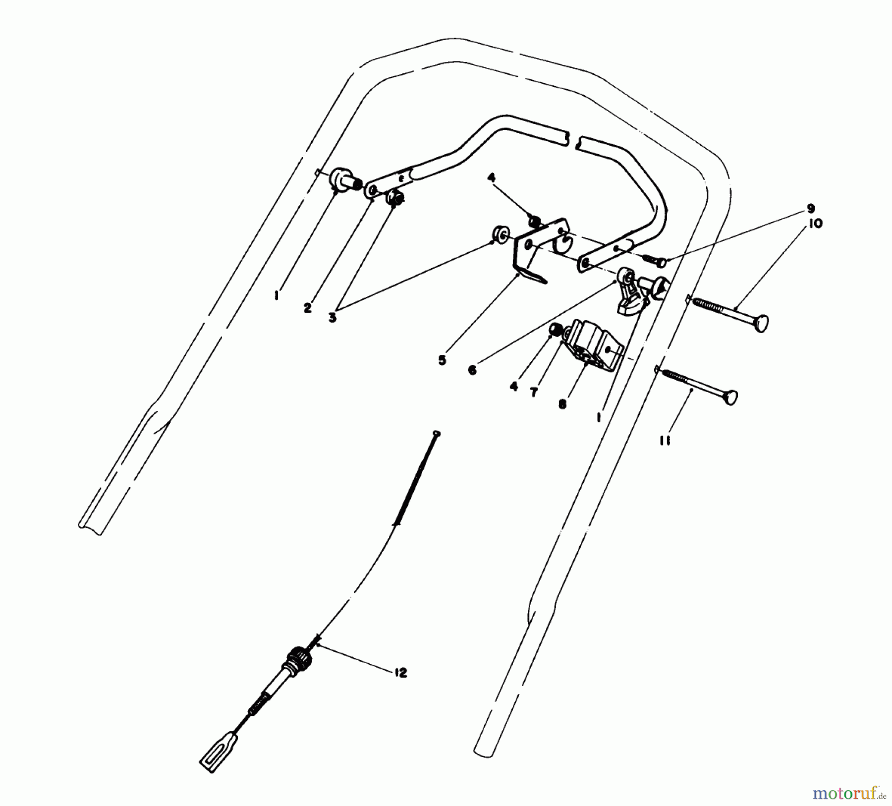 Toro Neu Mowers, Walk-Behind Seite 1 20627C - Toro Lawnmower, 1988 (8000001-8999999) TRACTION CONTROL ASSEMBLY