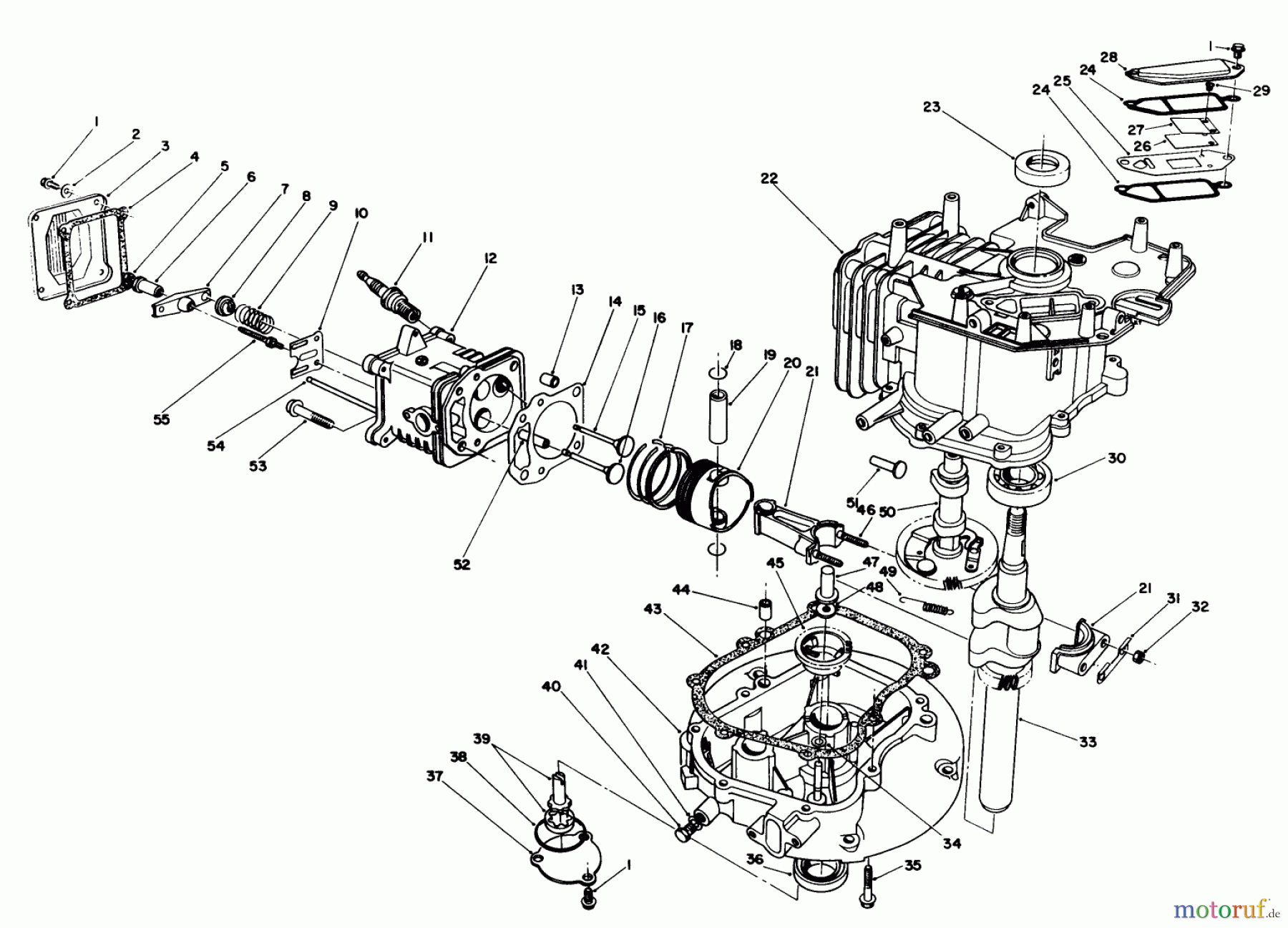 Toro Neu Mowers, Walk-Behind Seite 1 20628C - Toro Lawnmower, 1986 (6000001-6999999) ENGINE ASSEMBLY #2