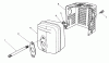 Toro 20628C - Lawnmower, 1986 (6000001-6999999) Ersatzteile MUFFLER ASSEMBLY