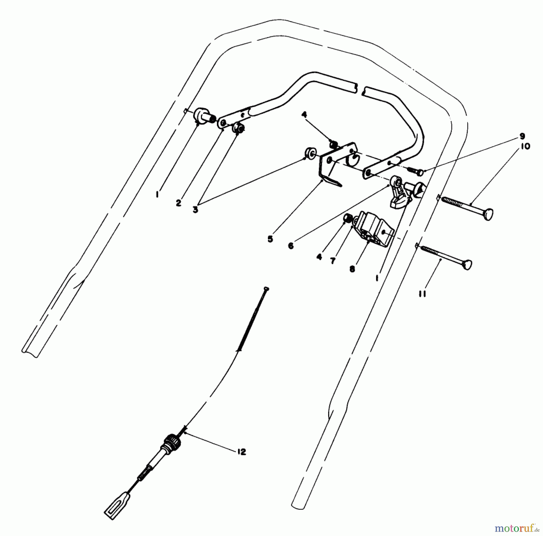 Toro Neu Mowers, Walk-Behind Seite 1 20628C - Toro Lawnmower, 1986 (6000001-6999999) TRACTION CONTROL ASSEMBLY