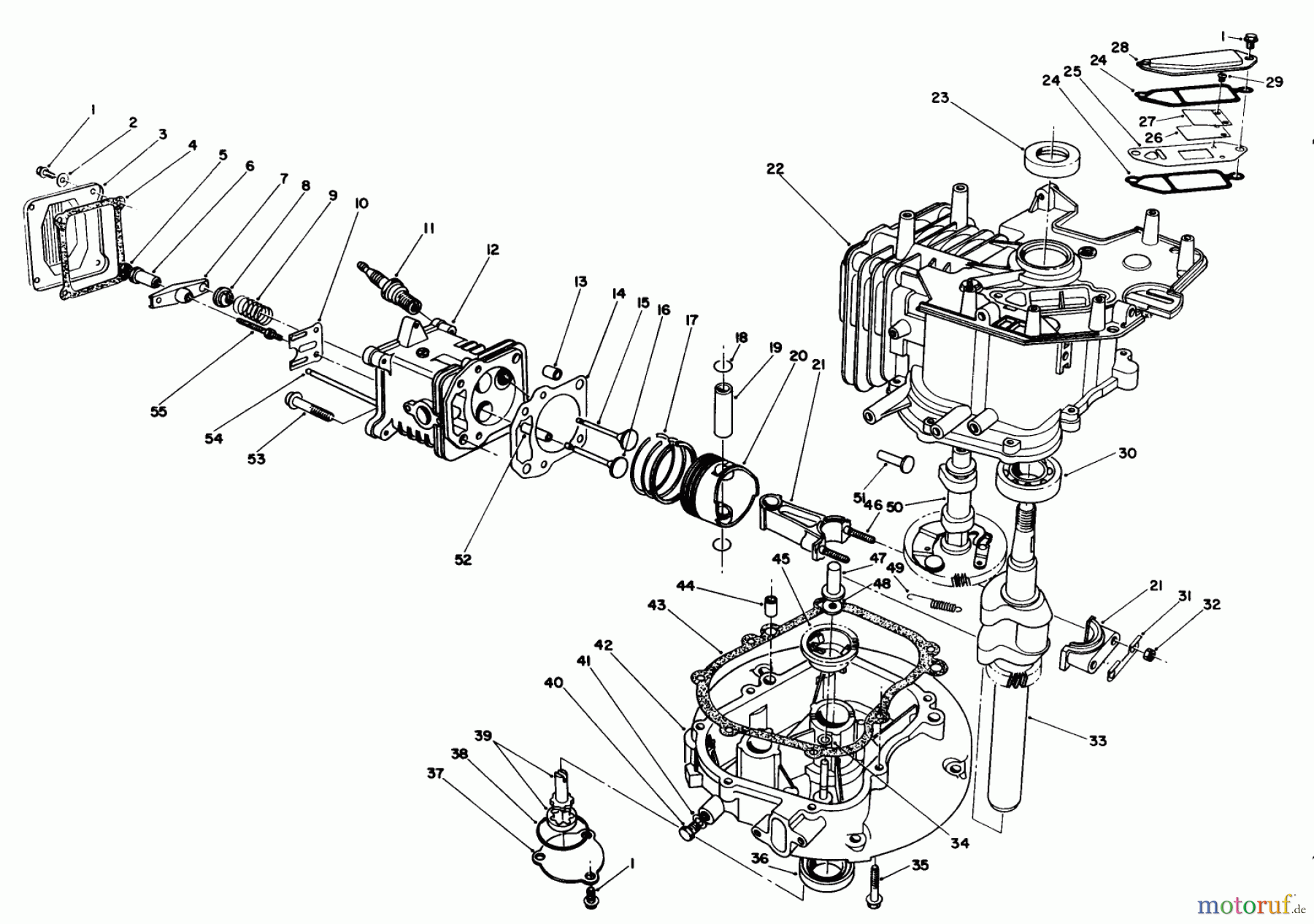 Toro Neu Mowers, Walk-Behind Seite 1 20628C - Toro Lawnmower, 1987 (7000001-7999999) ENGINE ASSEMBLY #2