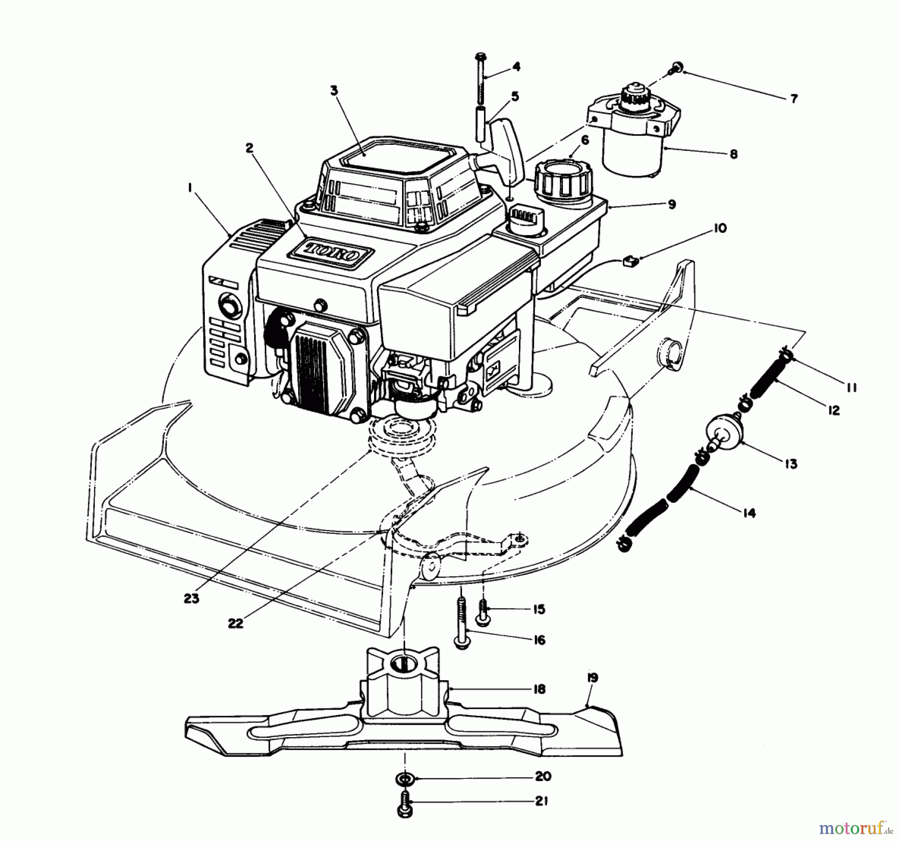 Toro Neu Mowers, Walk-Behind Seite 1 20628C - Toro Lawnmower, 1988 (8000001-8999999) ENGINE ASSEMBLY #1