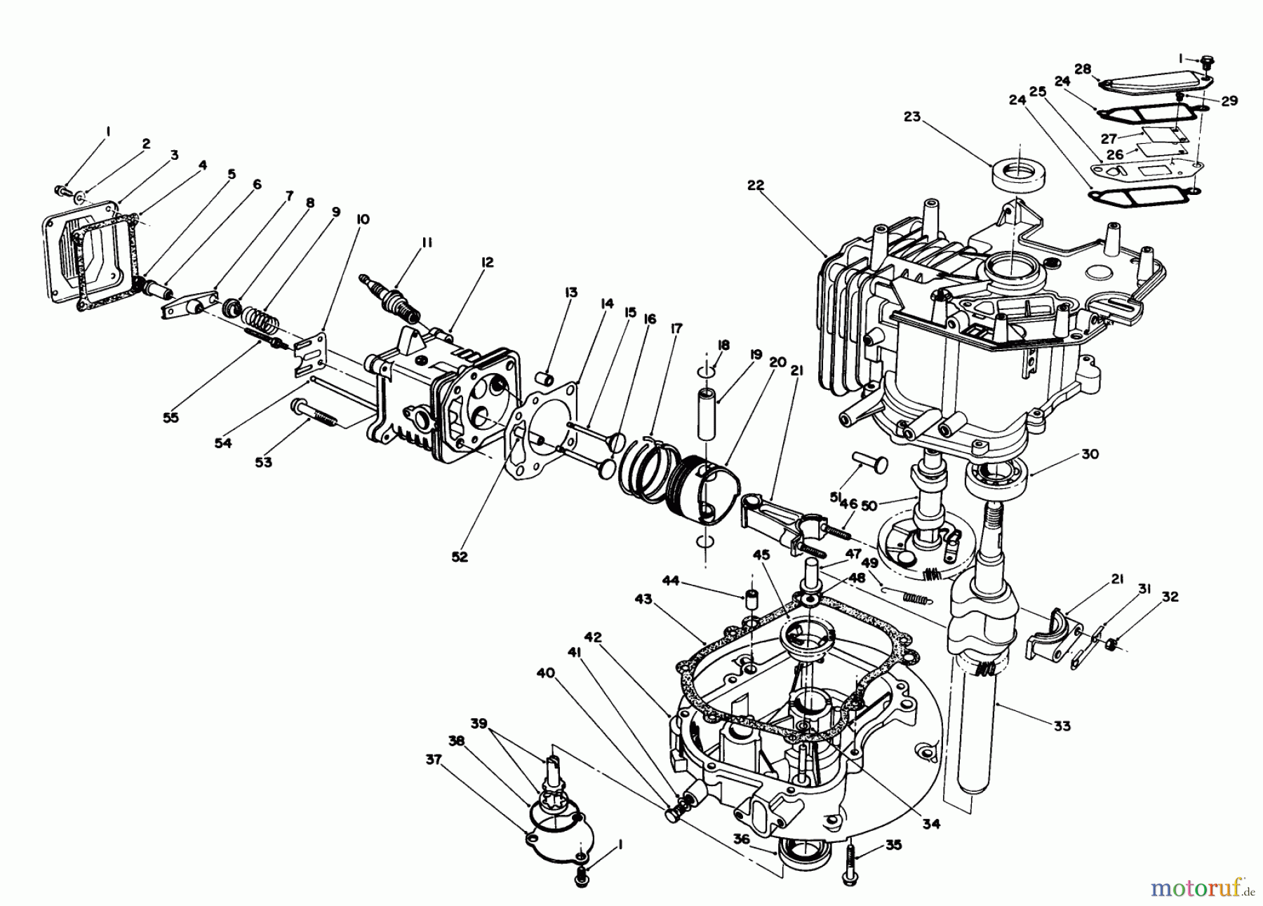 Toro Neu Mowers, Walk-Behind Seite 1 20628C - Toro Lawnmower, 1988 (8000001-8999999) ENGINE ASSEMBLY #2