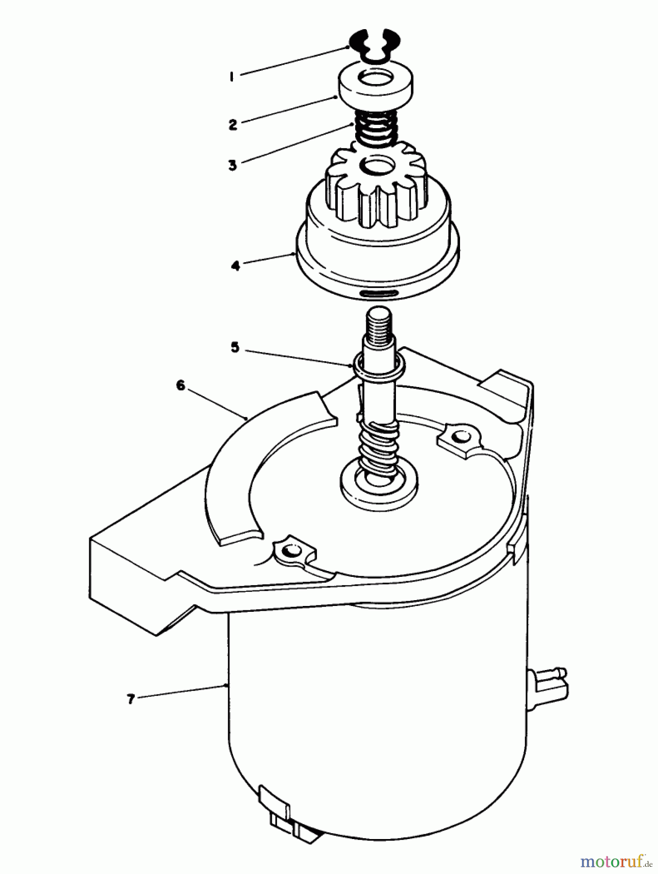 Toro Neu Mowers, Walk-Behind Seite 1 20628C - Toro Lawnmower, 1988 (8000001-8999999) STARTER MOTOR ASSEMBLY NO. 53-4500