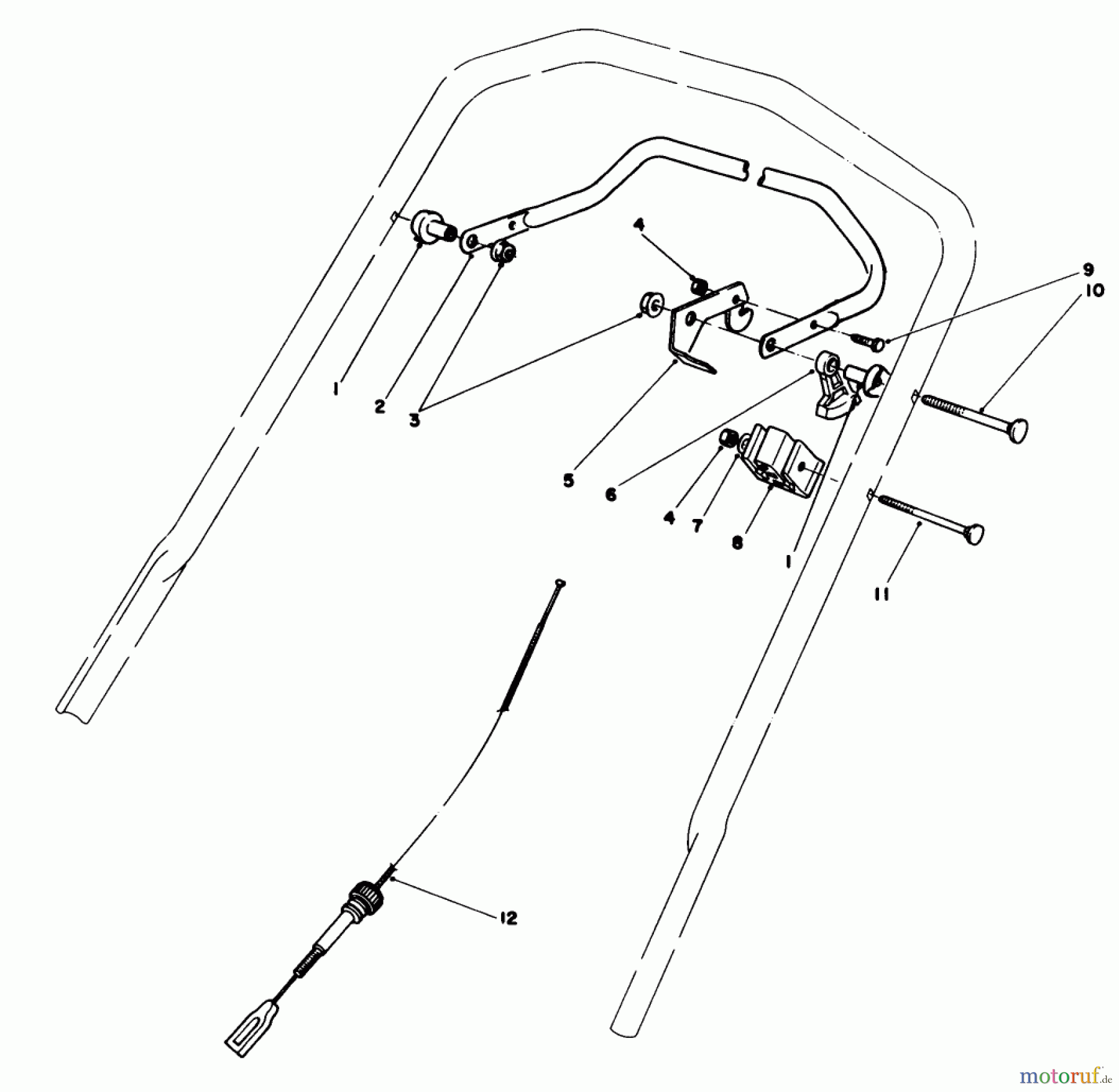 Toro Neu Mowers, Walk-Behind Seite 1 20629C - Toro Lawnmower, 1986 (6000001-6999999) TRACTION CONTROL ASSEMBLY