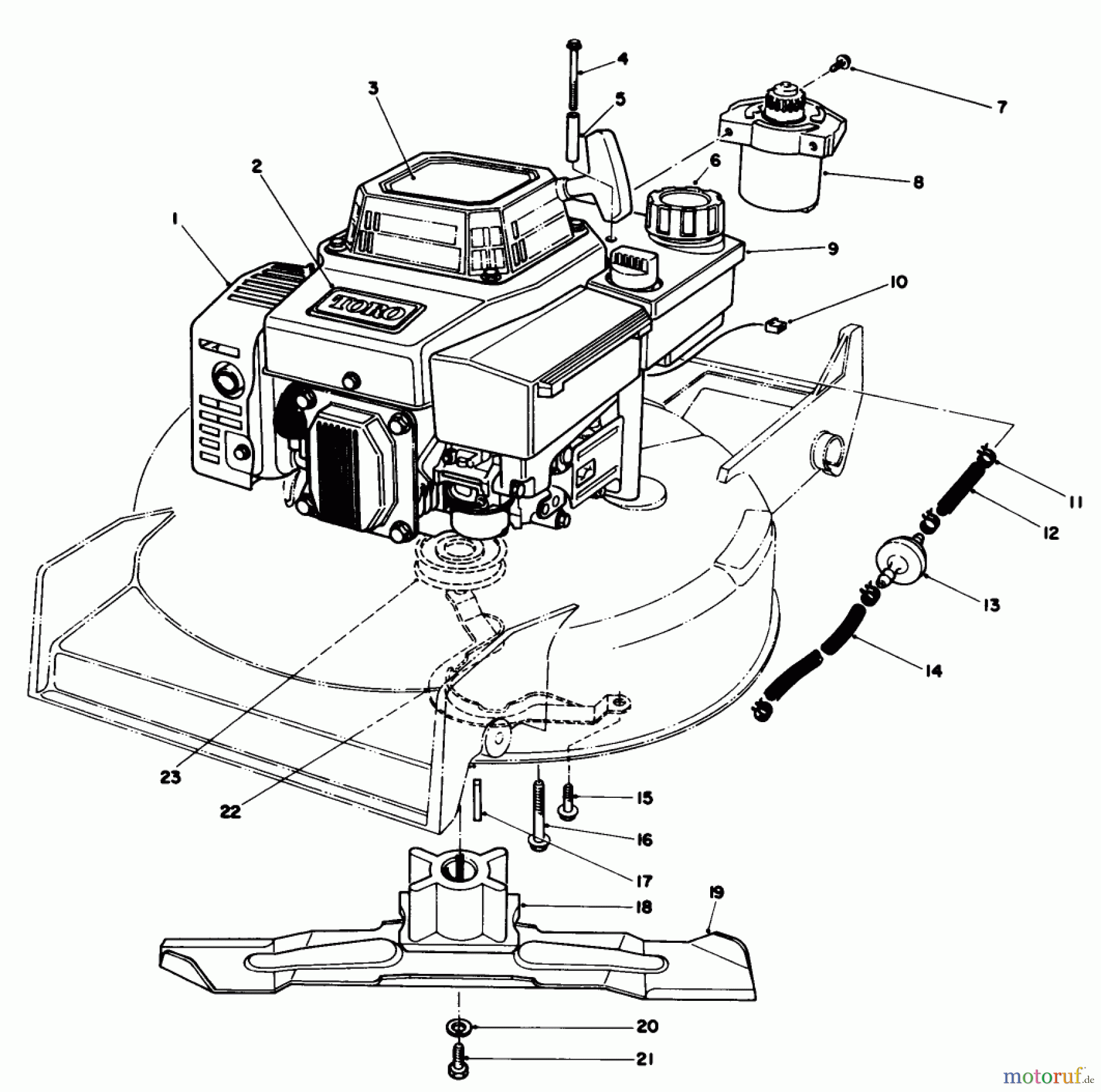 Toro Neu Mowers, Walk-Behind Seite 1 20629C - Toro Lawnmower, 1987 (7000001-7999999) ENGINE ASSEMBLY