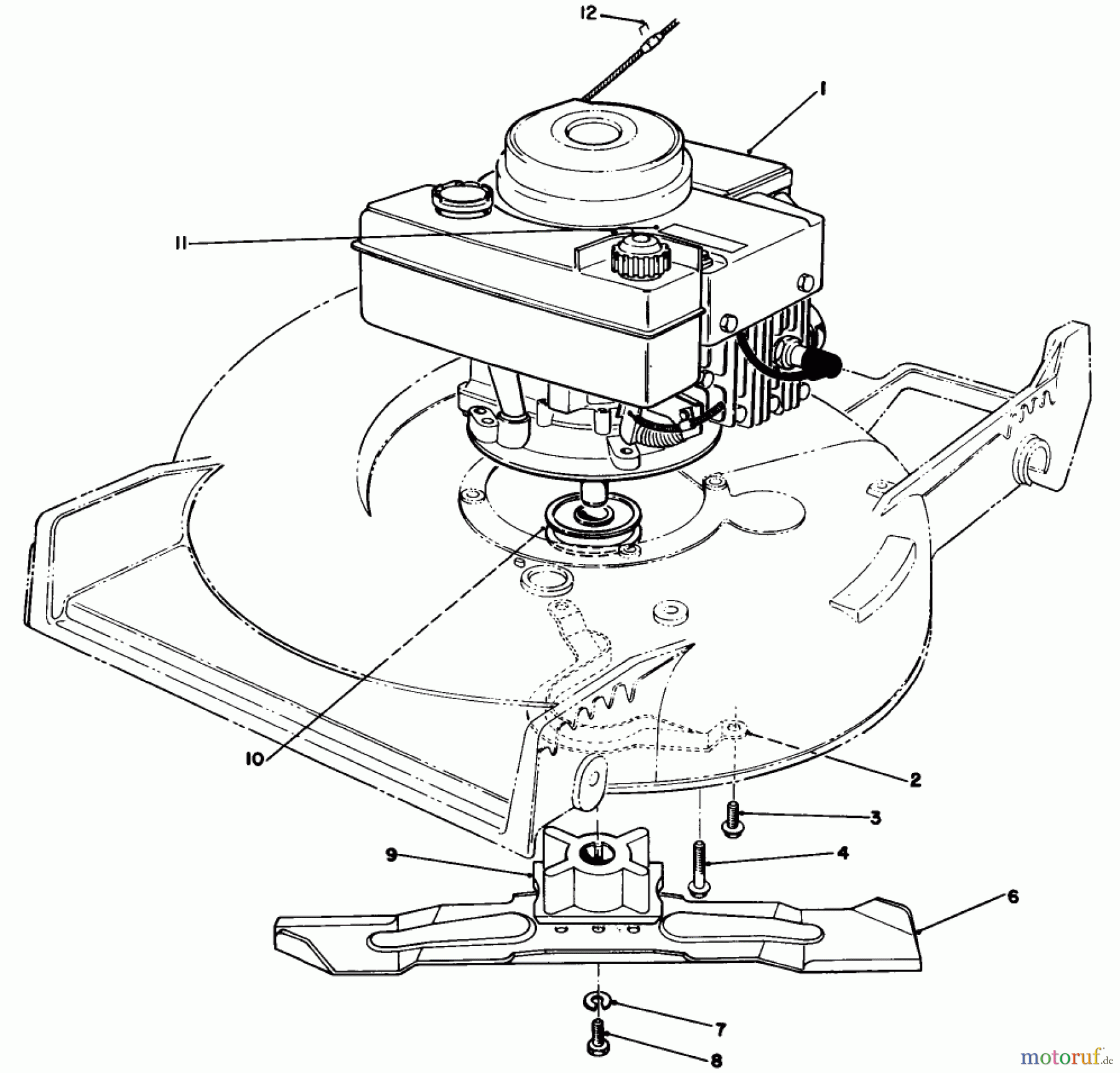Toro Neu Mowers, Walk-Behind Seite 1 20631 - Toro Lawnmower, 1989 (9000001-9999999) ENGINE ASSEMBLY