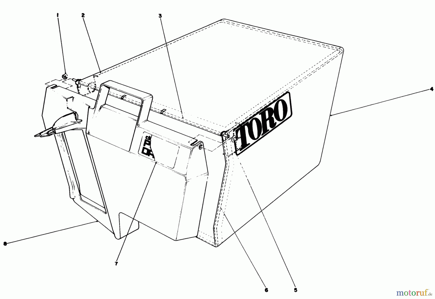 Toro Neu Mowers, Walk-Behind Seite 1 20631 - Toro Lawnmower, 1989 (9000001-9999999) GRASS BAG ASSEMBLY NO. 11-0189