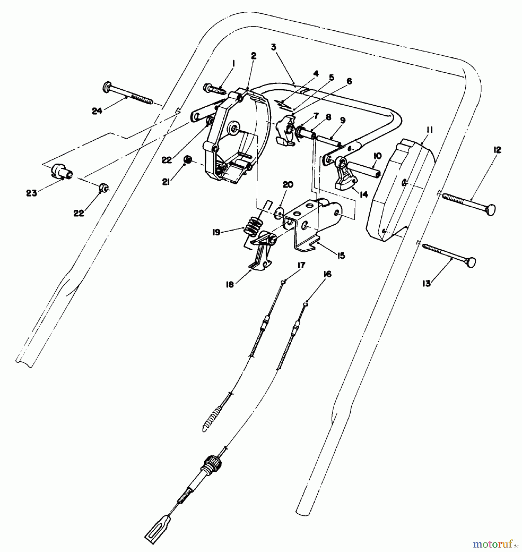 Toro Neu Mowers, Walk-Behind Seite 1 20632 - Toro Lawnmower, 1989 (9000001-9999999) TRACTION CONTROL ASSEMBLY